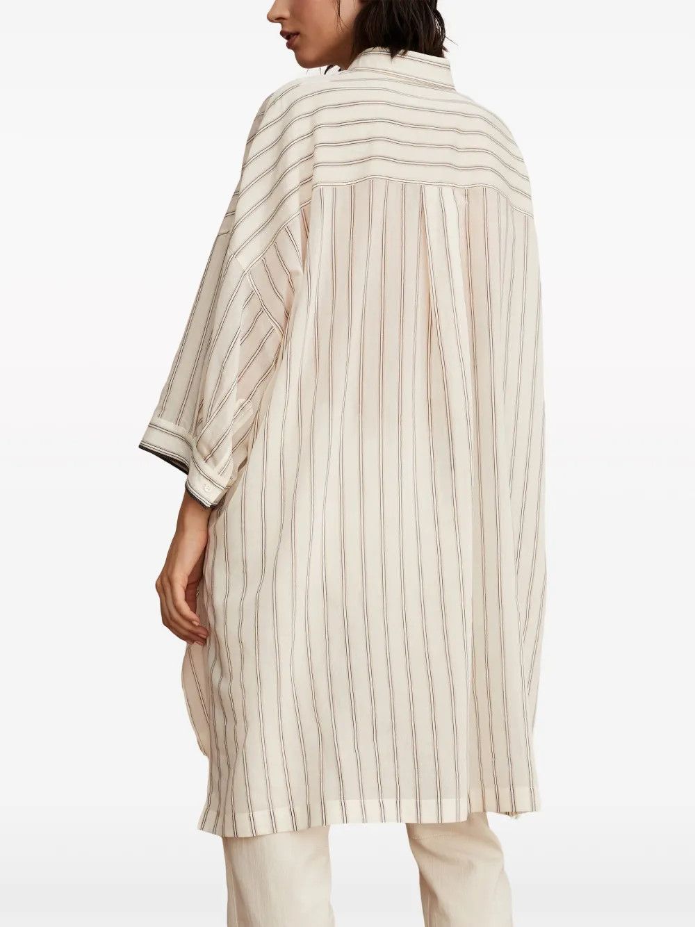 Brunello Cucinelli o1w1db10825 Blouse in Open White Size S / US 4 / IT 40 - 4 Thumbnail