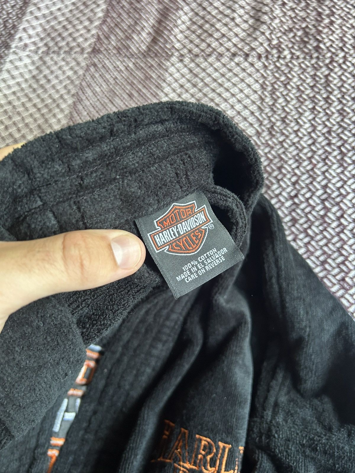 Vintage Harley Davidson Flame Print Robe Rare Loungewear One Size Size 36 - 9 Thumbnail