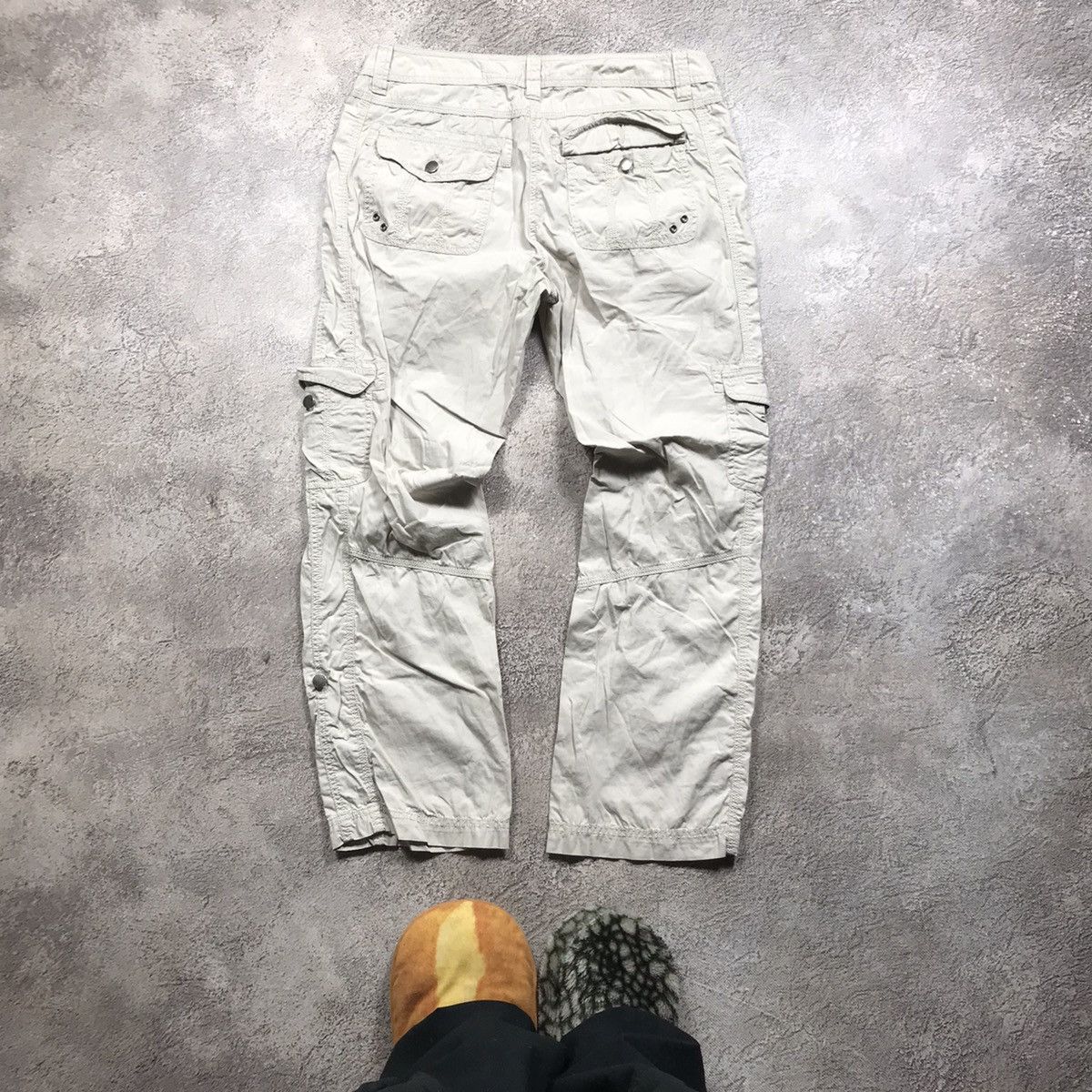 Vintage Vintage 90s Baggy Cargo Pants Parachute Flared Grunge 30 Size 30" / US 8 / IT 44 - 6 Thumbnail