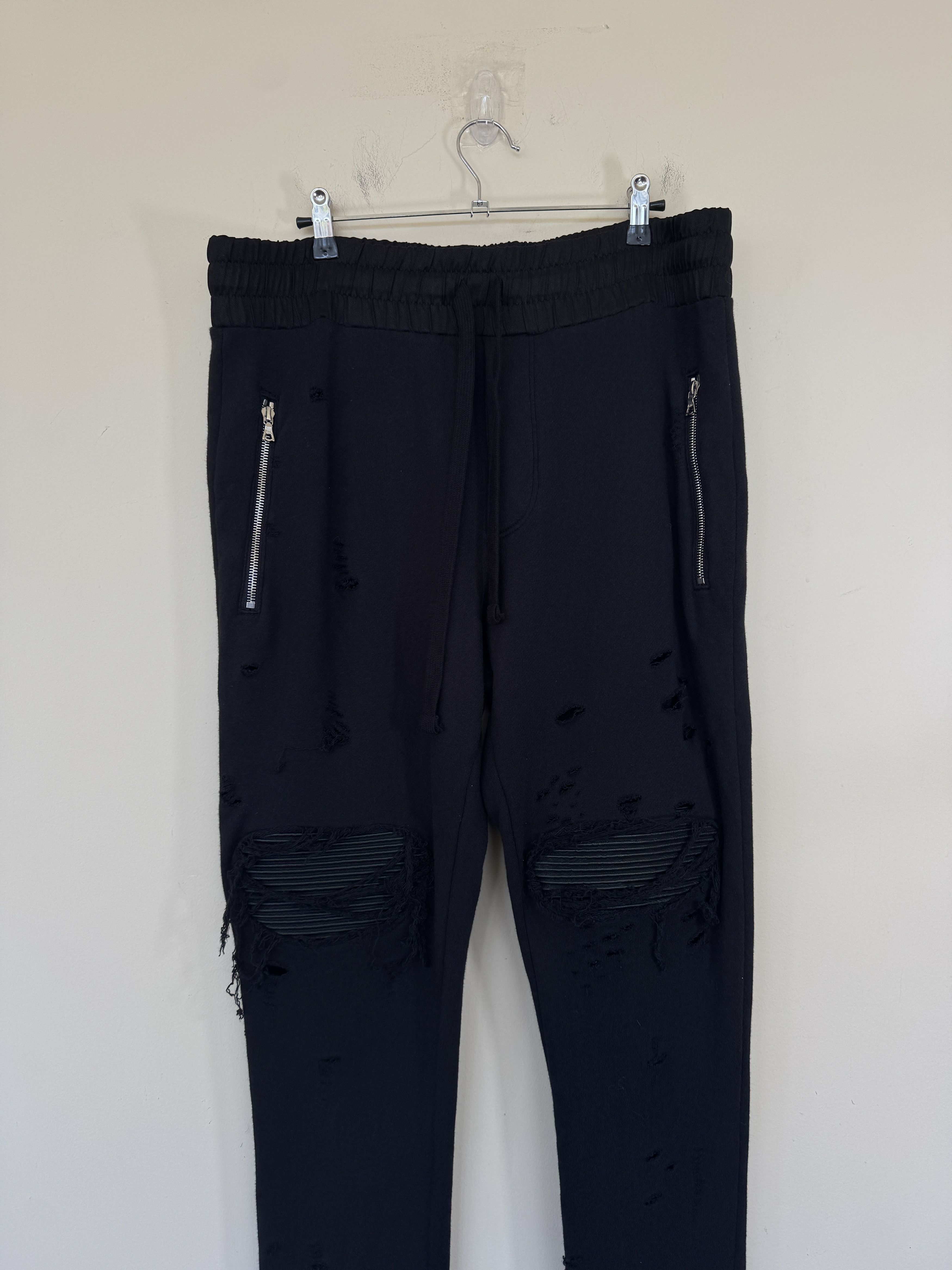 Amiri Amiri Sweatpants With Leather NWT Size US 34 / EU 50 - 20 Thumbnail