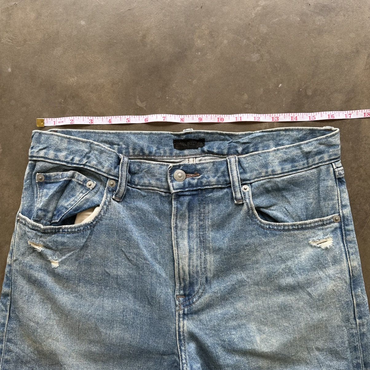 Japanese Brand Vintage Japanese Distressed Faded Denim Jean Pant W33 Size US 33 - 8 Thumbnail