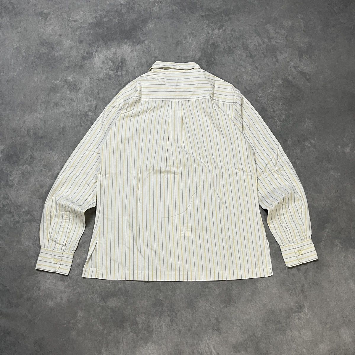 Issey Miyake Issey Miyake Vintage Yellow Stripe Button Up Shirt Classic Size US M / EU 48-50 / 2 - 7 Thumbnail
