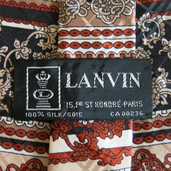 Lanvin Lanvin Multicolor Stripe 100% Silk Neck Tie Size ONE SIZE - 7 Thumbnail