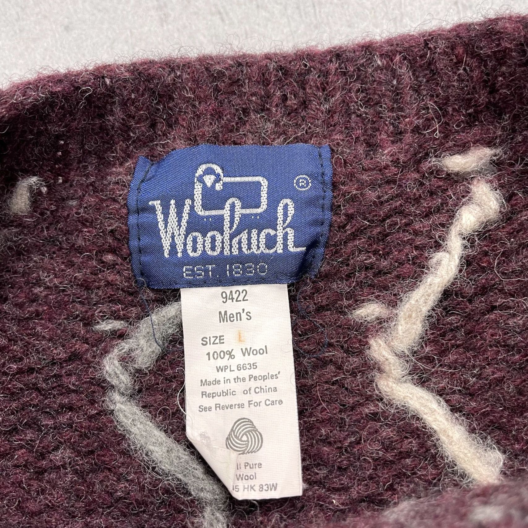 Vintage VINTAGE Woolrich Sweater Mens L Red Wool Crewneck Knit 80s Fair Isle Pullover Size US L / EU 52-54 / 3 - 4 Thumbnail