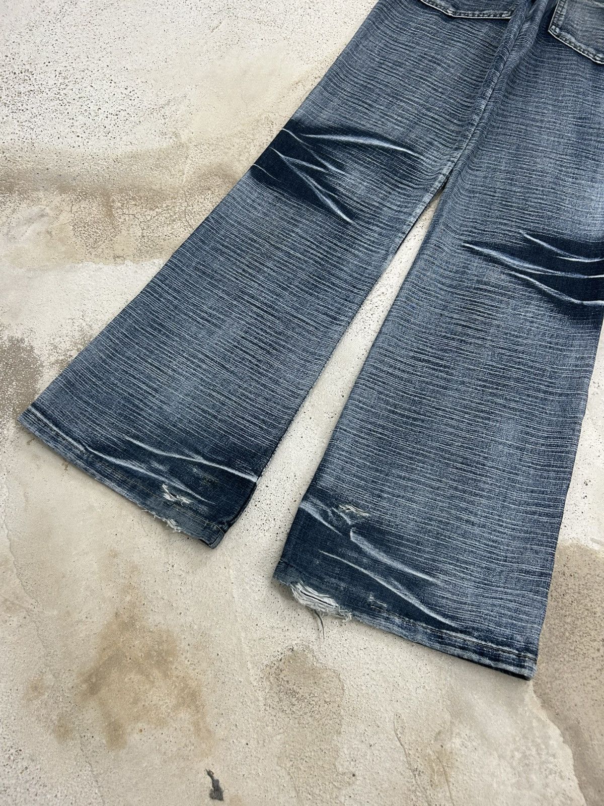 Hysteric Glamour Flare Jeans Painted Washed Heavy Whisker Size 27" / US 4 / IT 40 - 12 Thumbnail