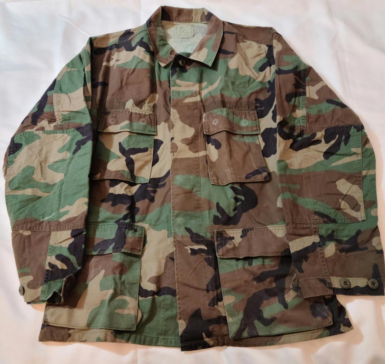 Designer Vintage BDU Camoflauge Top Blouse Adult Size Medium Military Size ONE SIZE - 2 Thumbnail