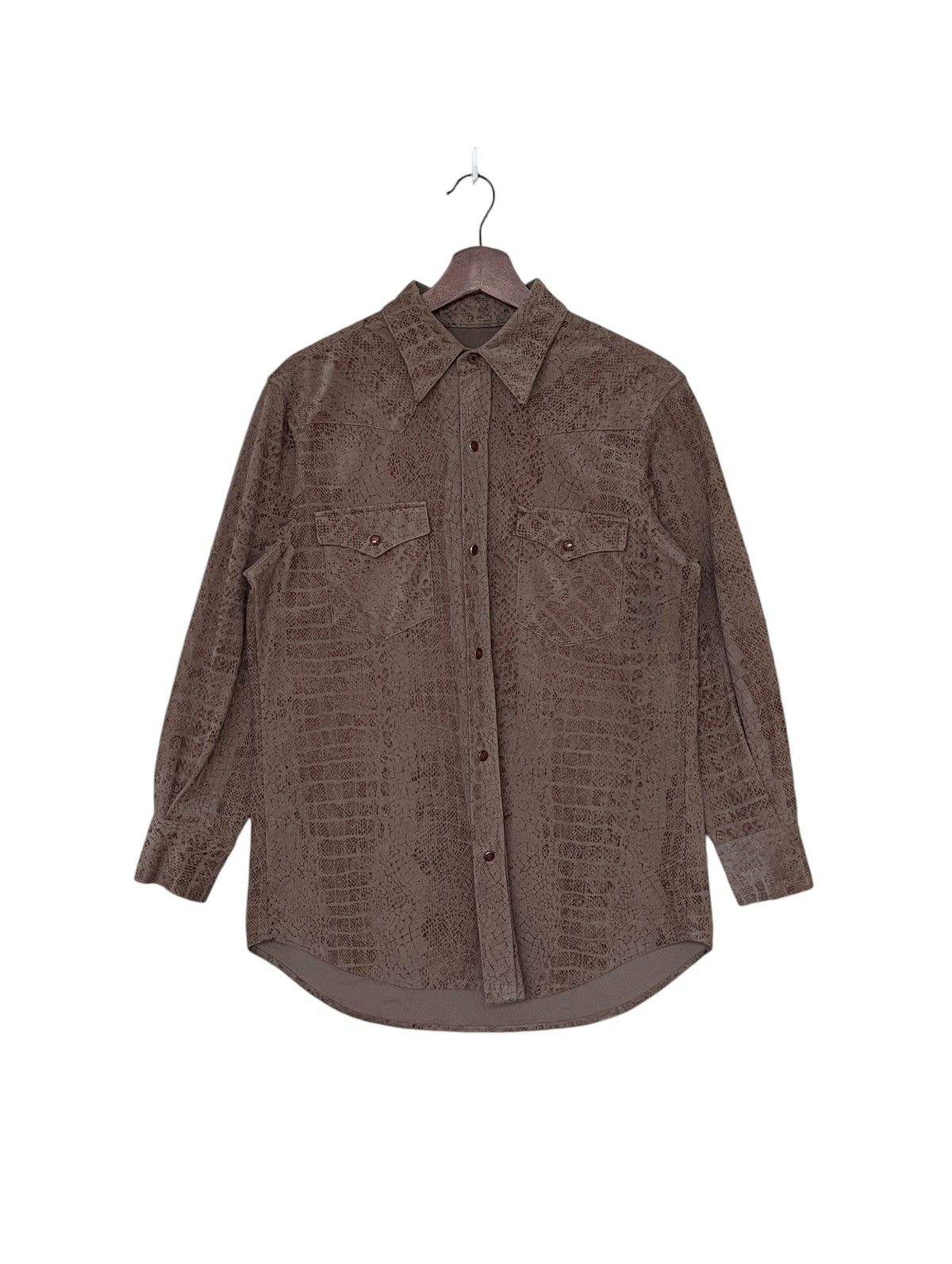 If Six Was Nine × Japanese Brand × Vintage Vintage Brand Out of Curiosity Snake Skin Shirt 1990s Size US M / EU 48-50 / 2 - 1 Thumbnail