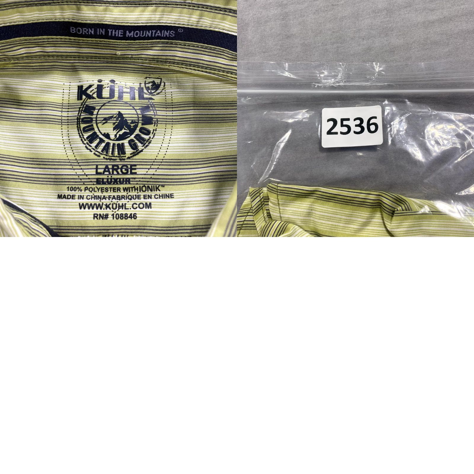 Vintage Kuhl Eluxur Shirt Mens L Green Striped Outdoor Hiking Casual Button Up Size US L / EU 52-54 / 3 - 8 Thumbnail