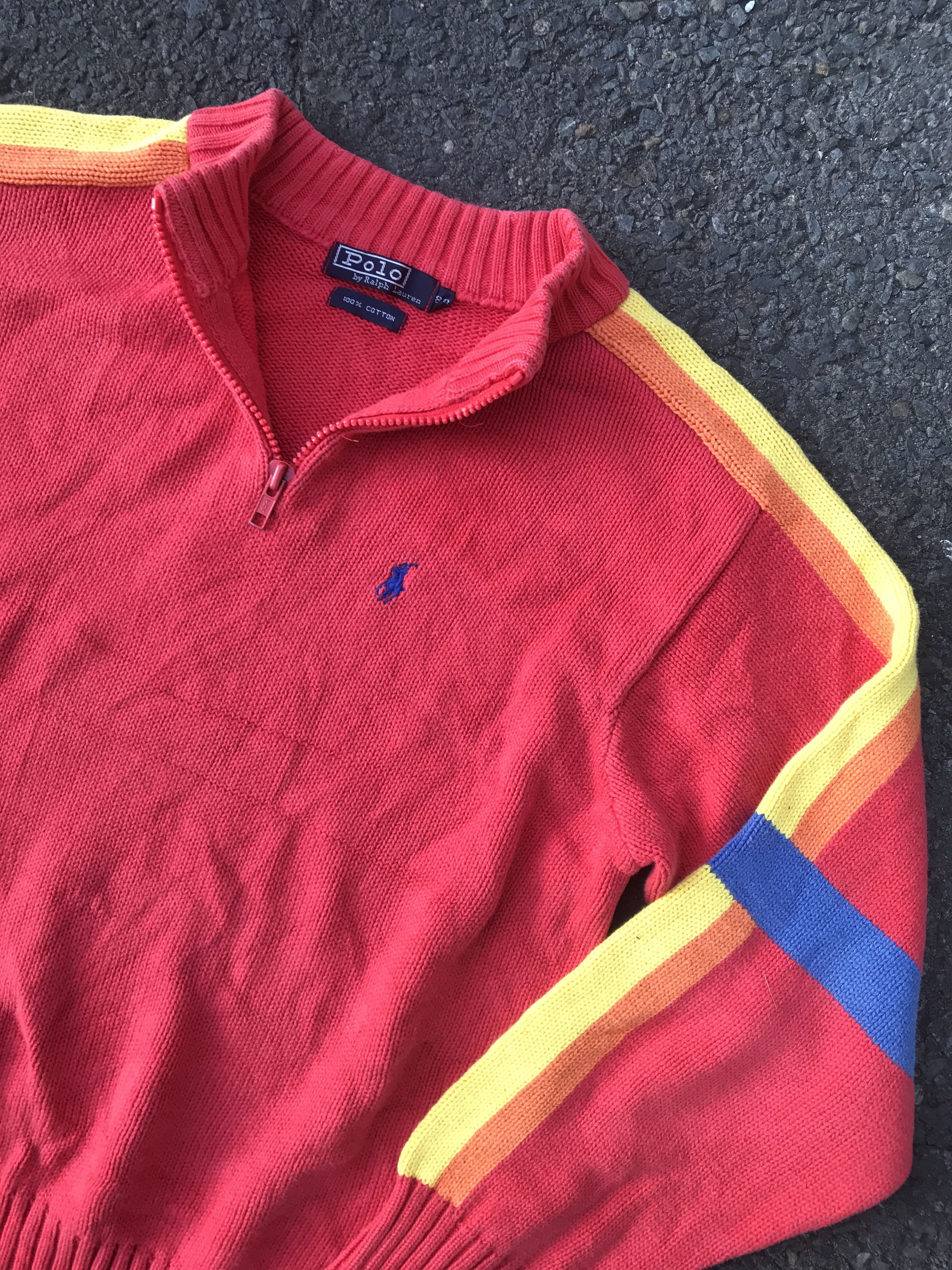 Polo Ralph Lauren × Vintage Polo by ralph lauren half zip knitwear Size US XS / EU 42 / 0 - 5 Thumbnail
