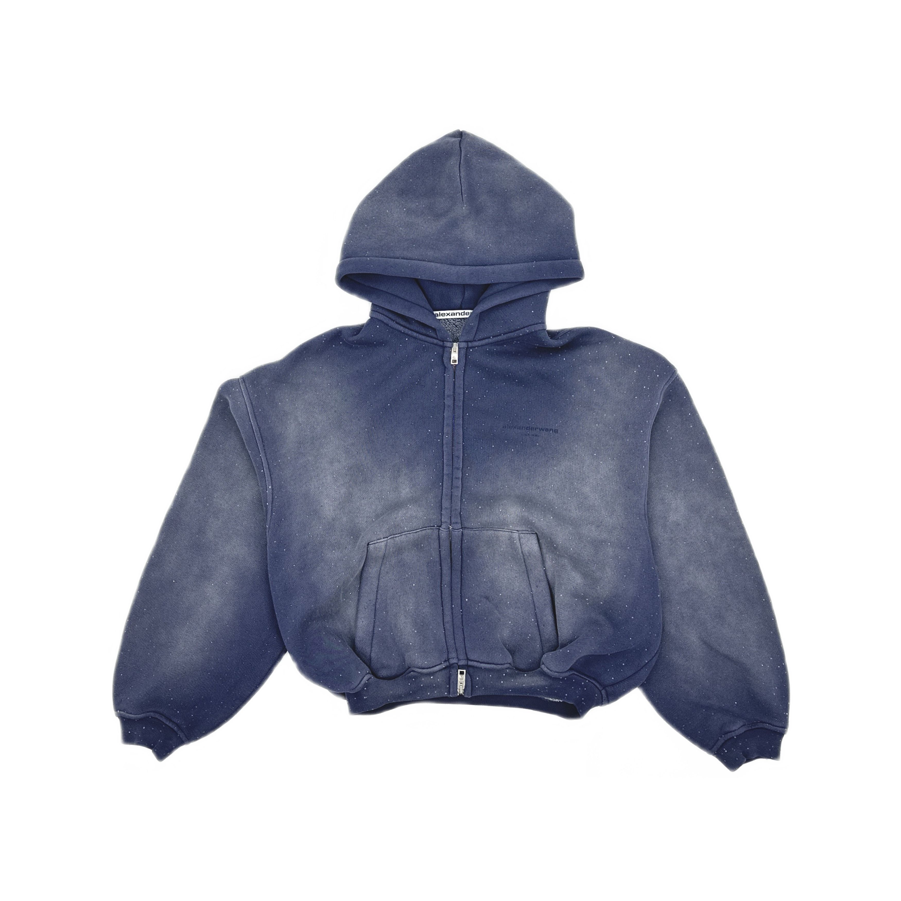 Alexander Wang Alexander Wang Rhinestone Zip Hoodie Size XXS Size US XXS / EU 40 - 1 Thumbnail