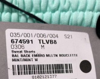 Balenciaga o1la1rc1a1024 Sweat Shorts in Mint Green Size 27" / US 4 / IT 40 - 6 Thumbnail