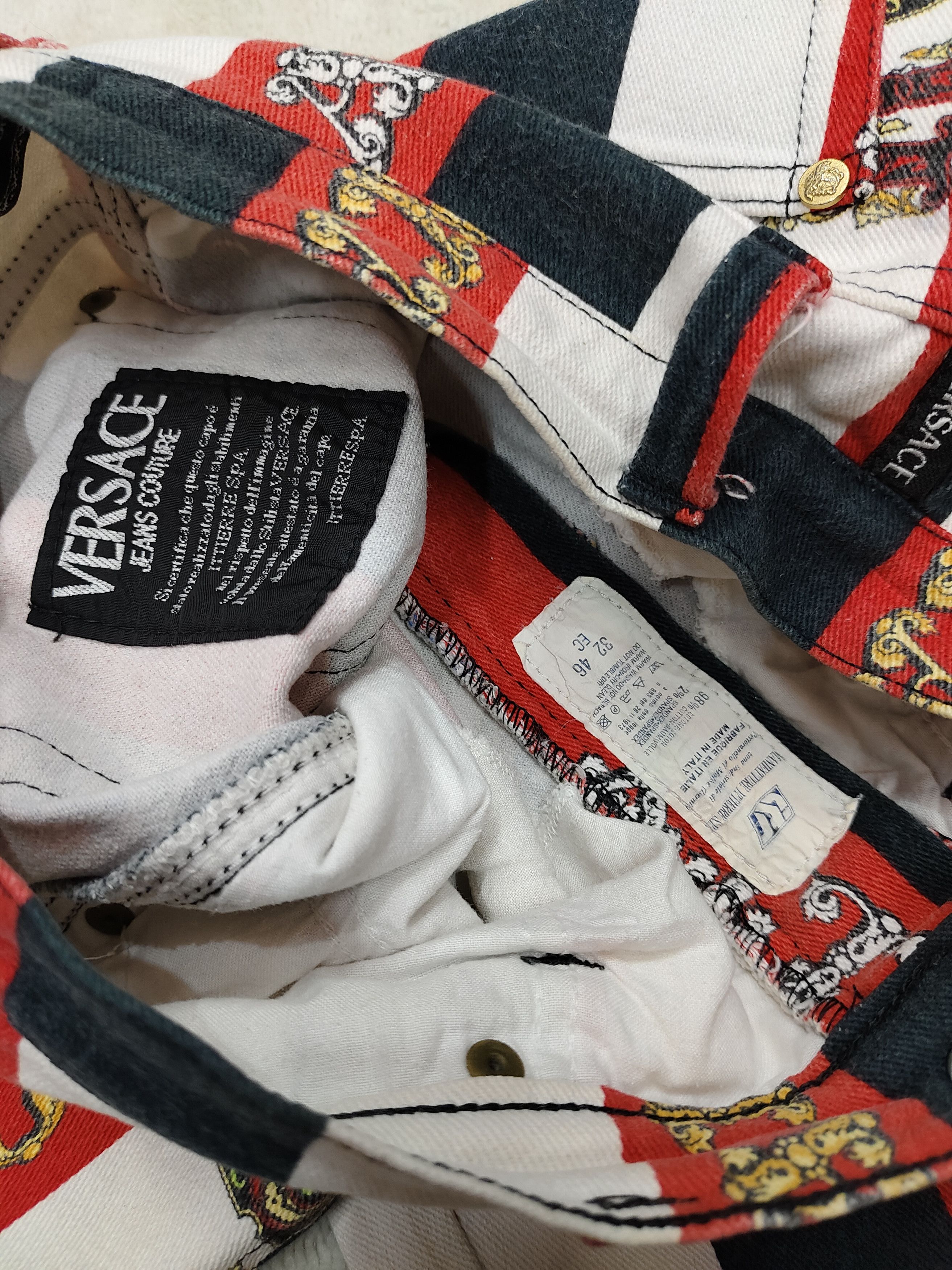 Versace Jeans Couture RARE🔥Vtg Versace Jeans Couture🔥Rock'n Royalty Baggy Pants Size 31" - 6 Thumbnail