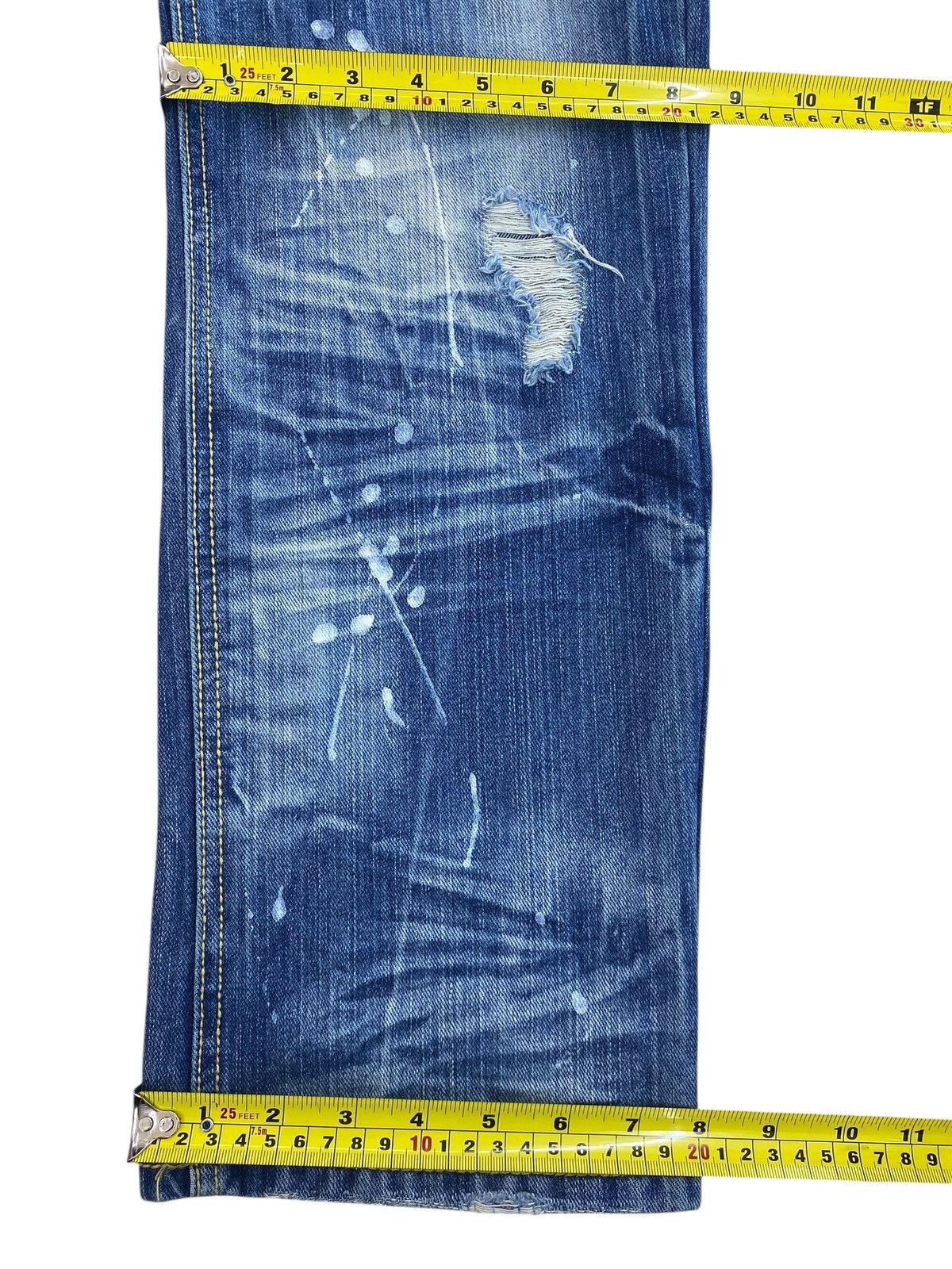Japanese Brand Surf Girl Patch Work Distressed Style Skinny Leg Jeans Size 31" - 10 Thumbnail