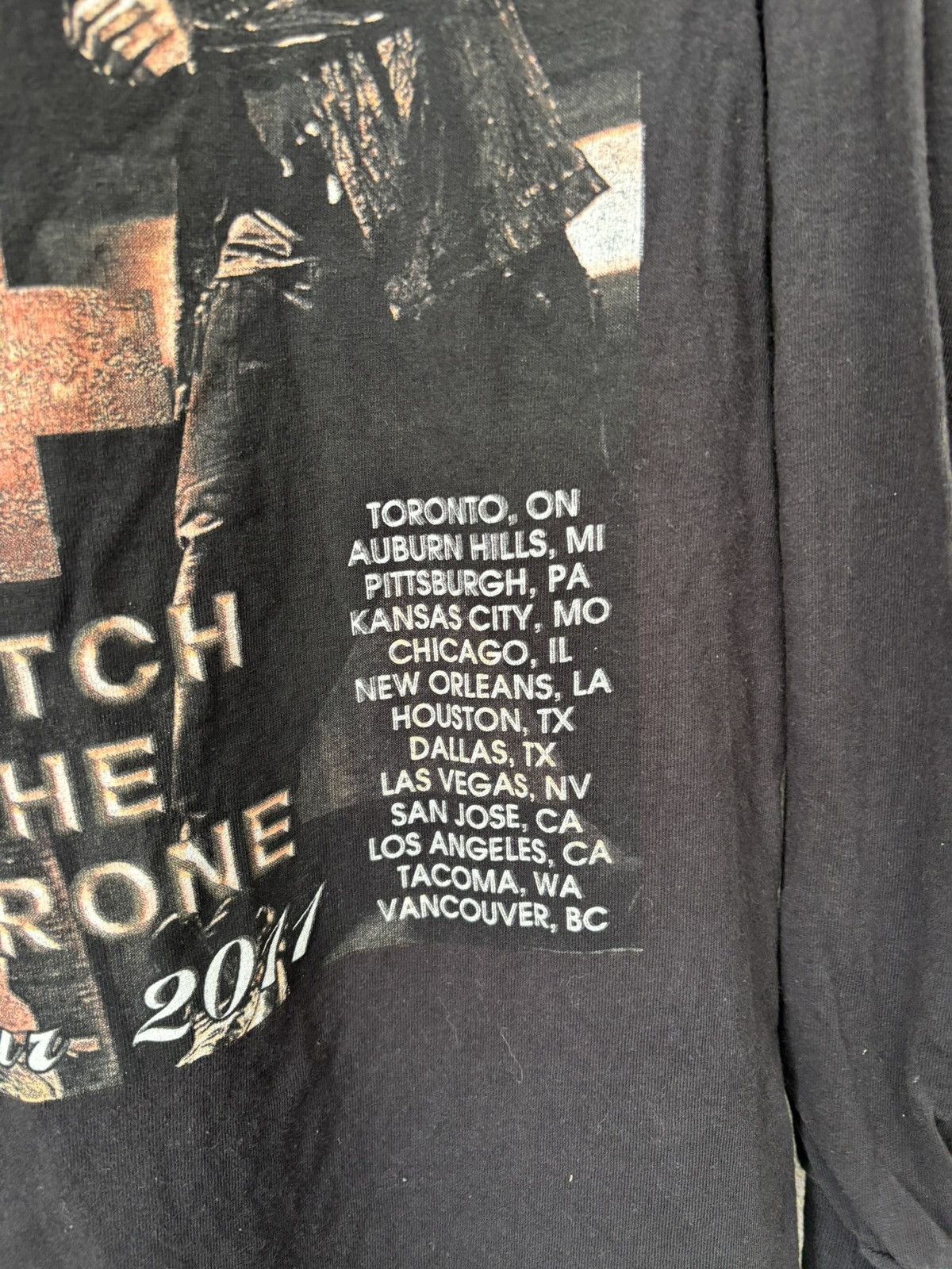 Vintage 2011 Kanye West & Jay Z Watch The Throne Tour Tee Shirt Size US M / EU 48-50 / 2 - 5 Thumbnail