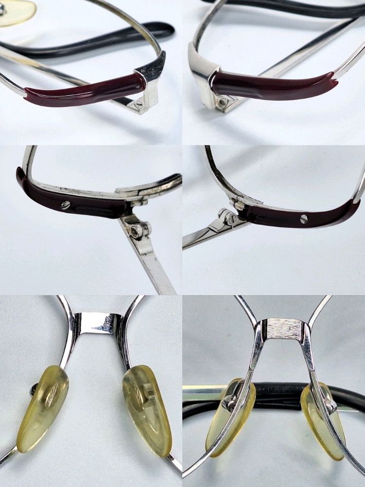 Other 80s Japan Vintage VISTA 6032 Split Browline Glasses Frame Size ONE SIZE - 7 Thumbnail