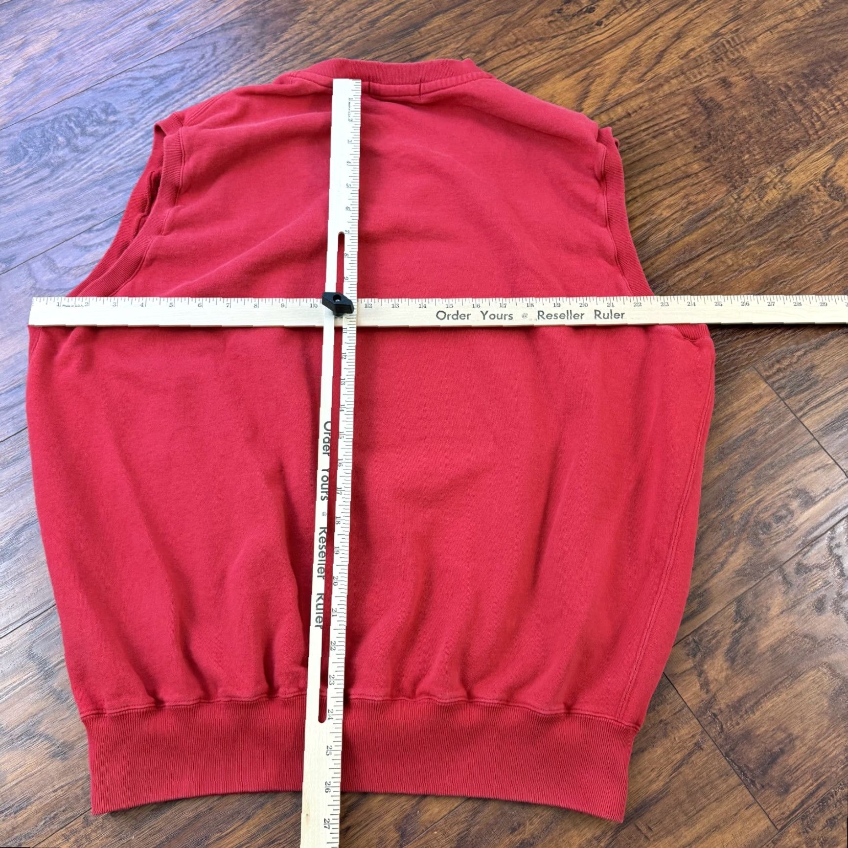 Polo Ralph Lauren VINTAGE Polo Ralph Lauren Vest Sweater Mens L Red Fleece Cotton Acrylic V-Neck Polo Ralph Lauren Vest L Red Size US L / EU 52-54 / 3 - 3 Thumbnail
