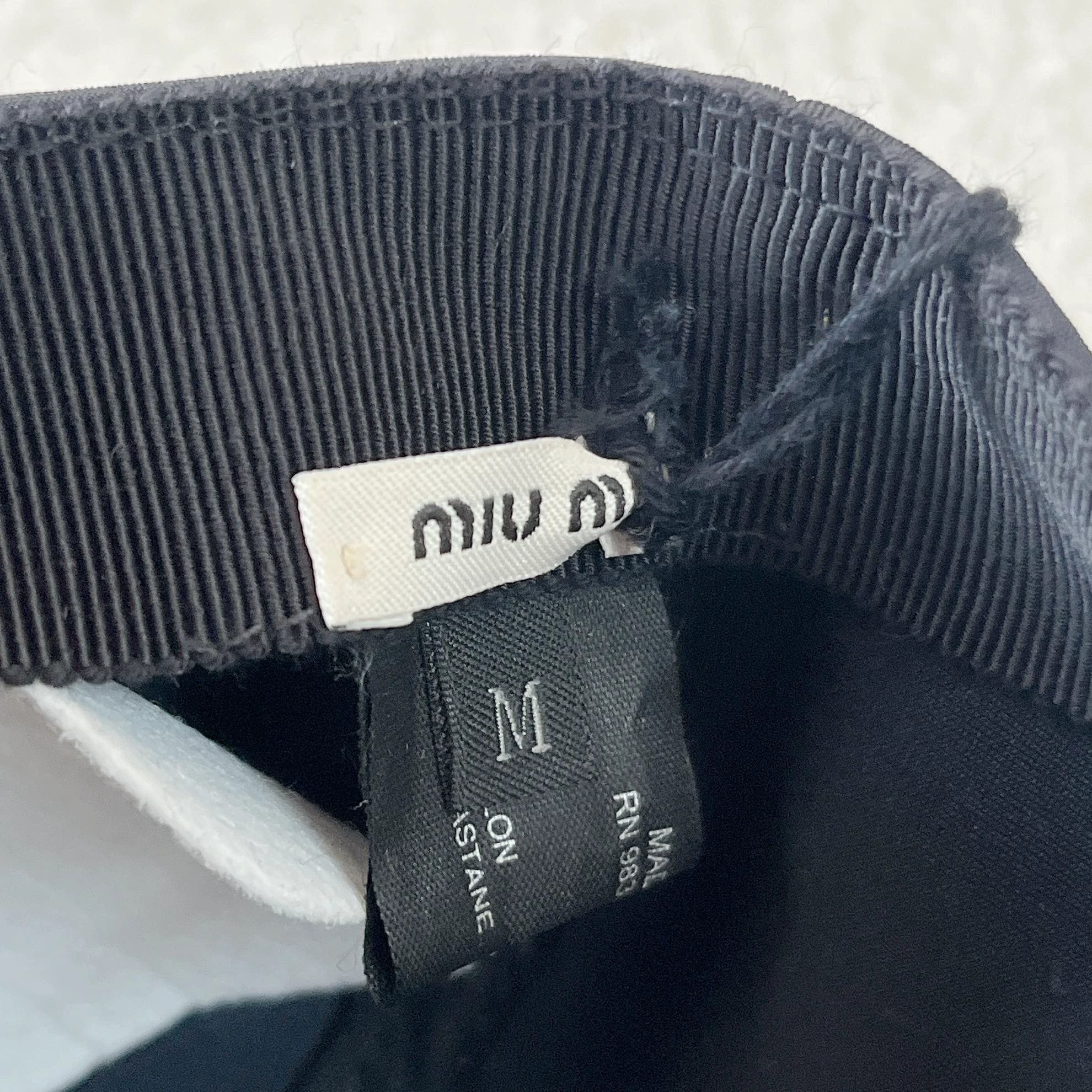 Miu Miu MIUMIU Black Logo Embroidered Baseball Cap Size ONE SIZE - 7 Thumbnail