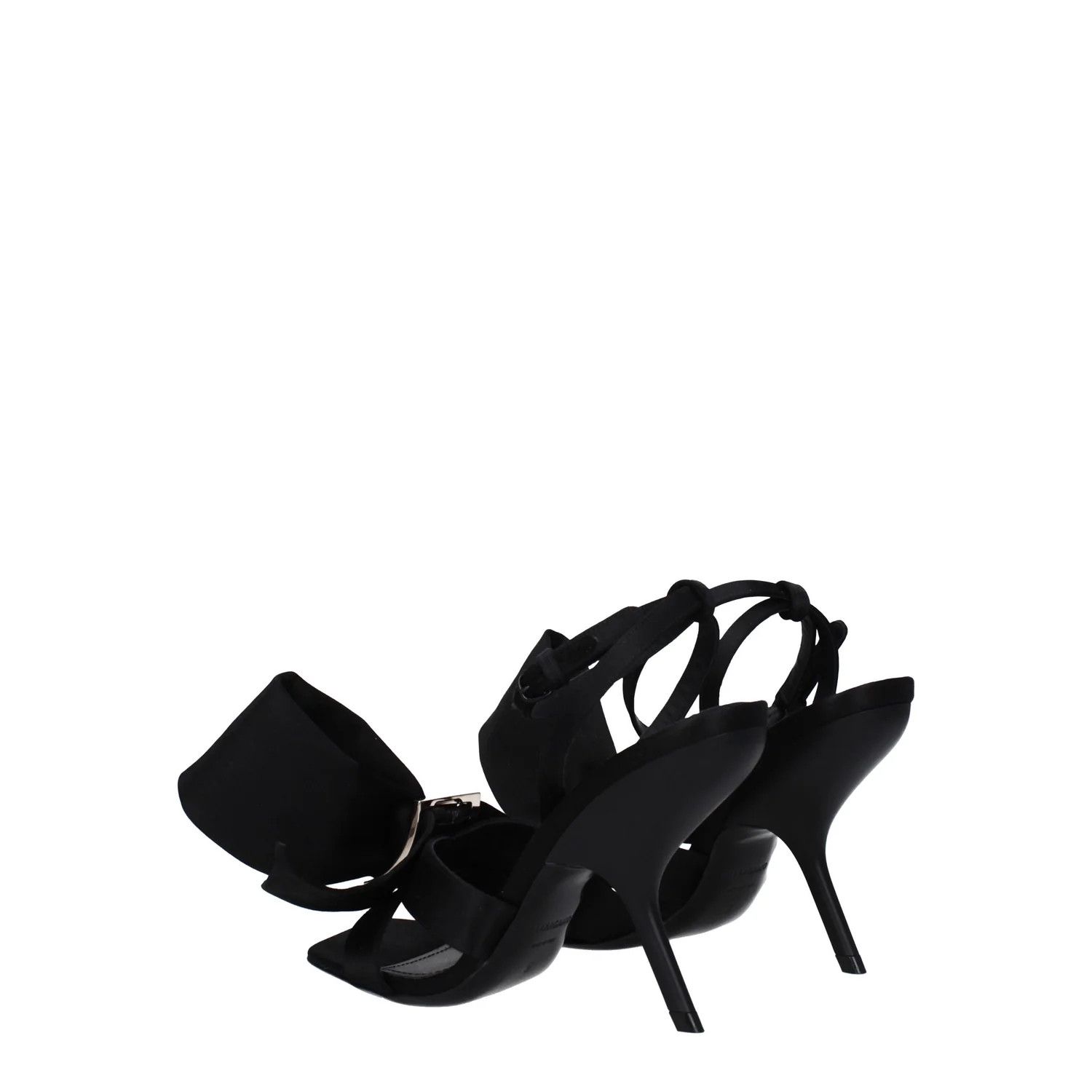 Salvatore Ferragamo ob1o1e1224 Satin Sandals in Black Size US 7.5 / IT 37.5 - 4 Thumbnail