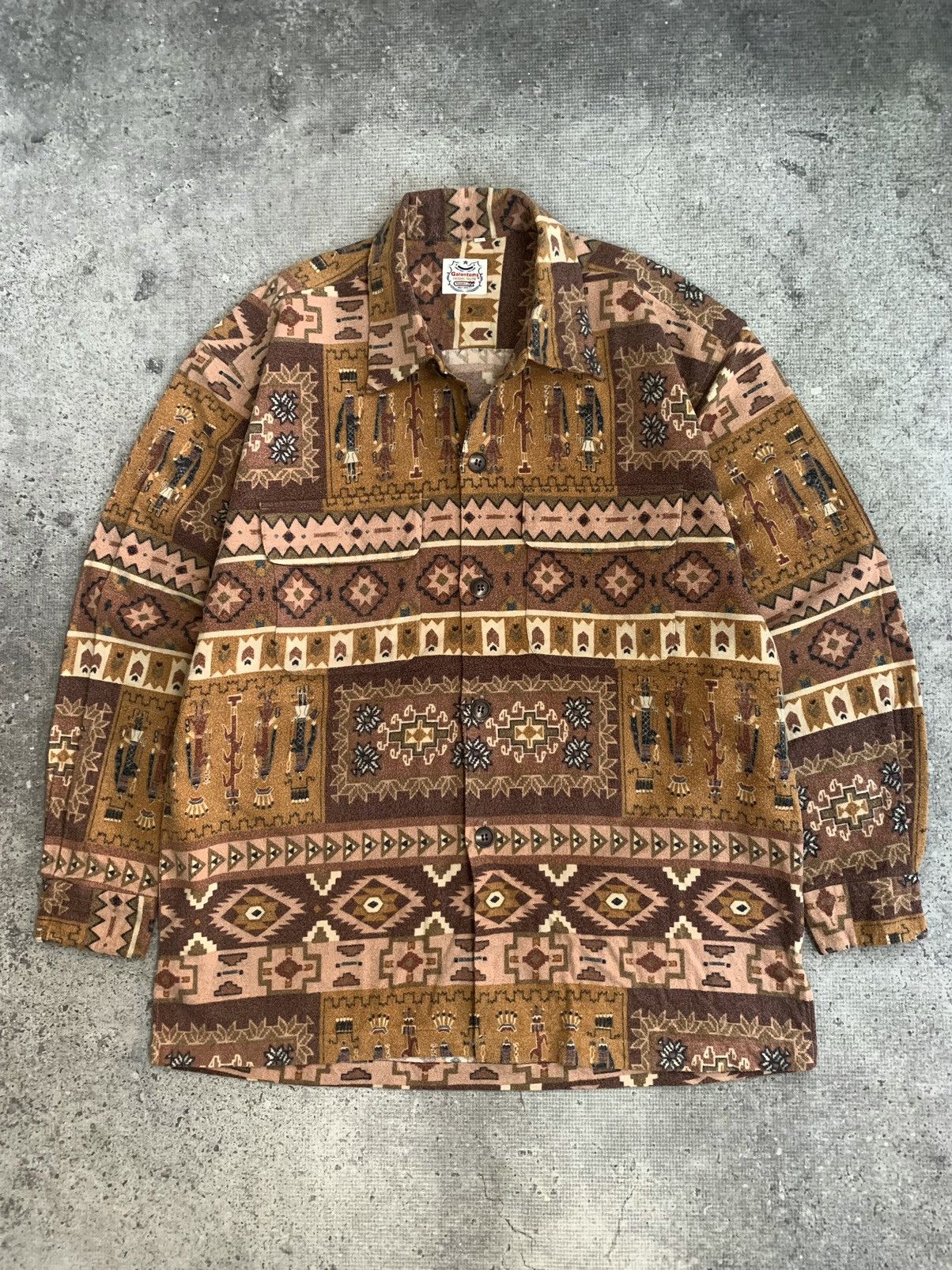 VINTAGE PATTERN SHIRT GALATOMS NAVAJO ASTEC PRIMITIF