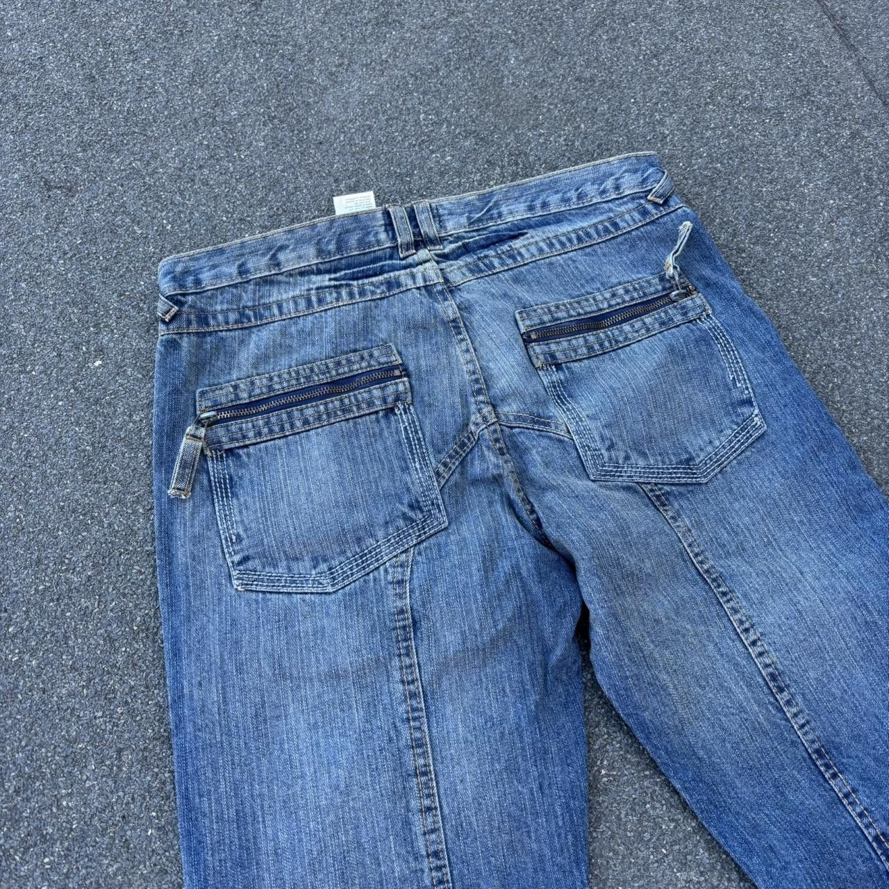 Japanese Brand × Vintage Vintage y2k 90s embroidered zipper details acid wash jeans Size US 33 - 7 Thumbnail