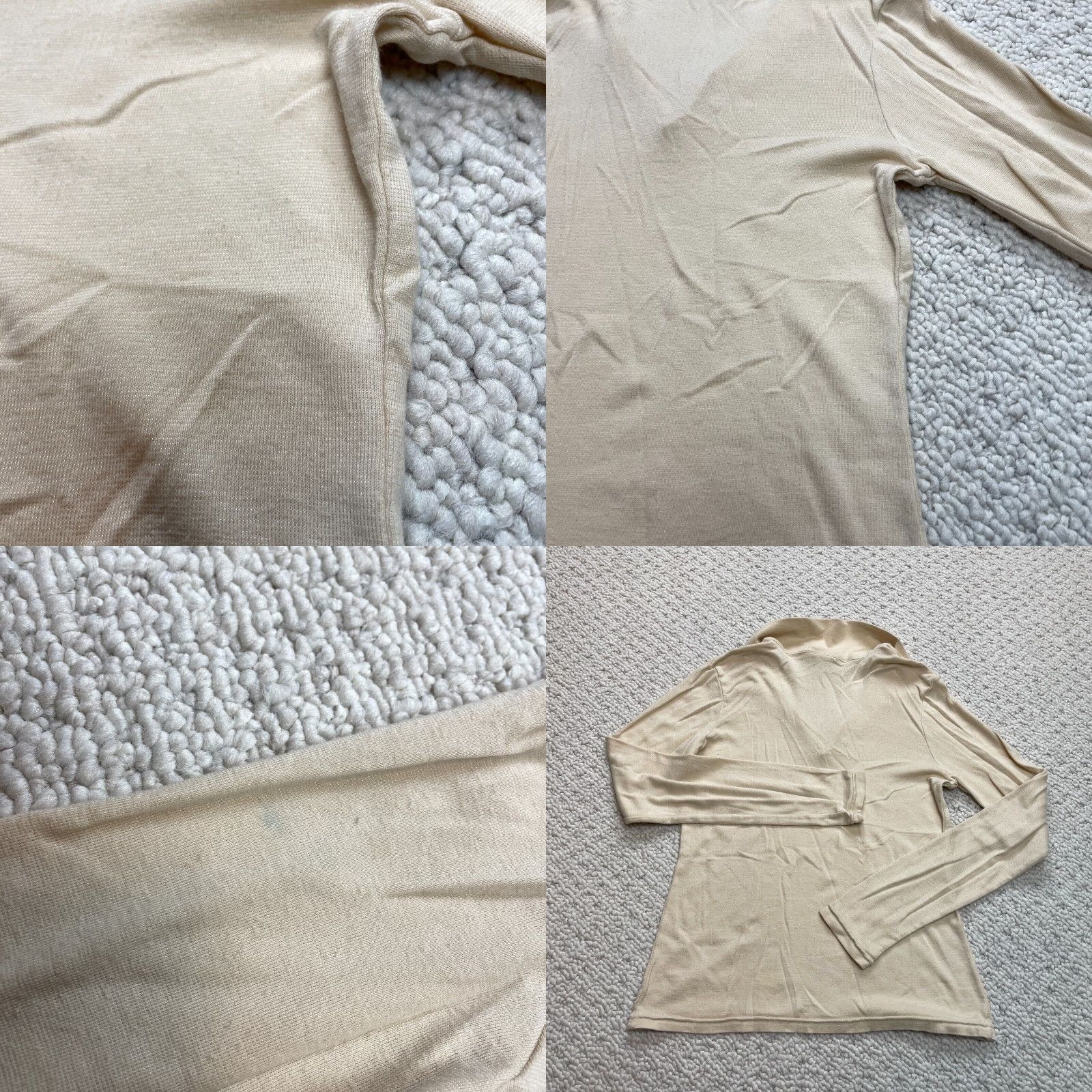 Old Navy Old Navy Polo Shirt Juniors M Beige Long Sleeve Polo Casual Shirt Womens Beige Polo Shirt Beige/Blue Details Size M / US 6-8 / IT 42-44 - 8 Thumbnail
