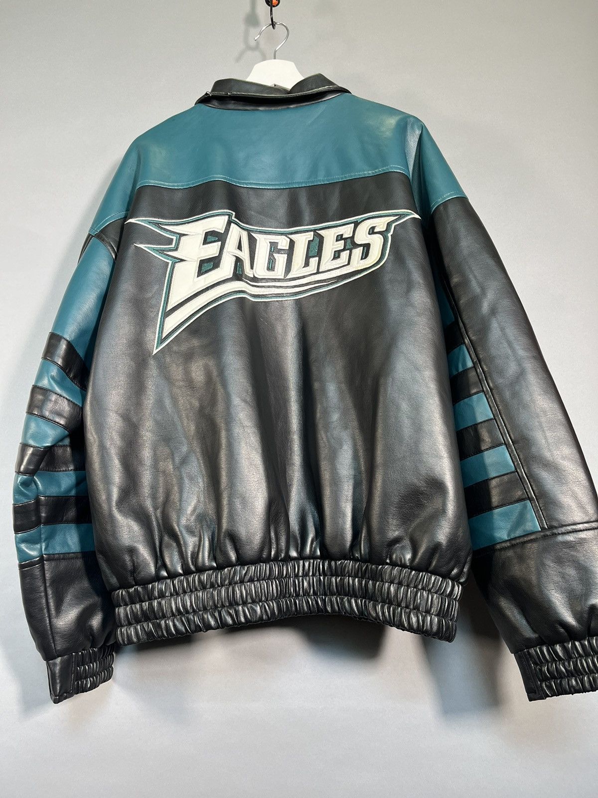 NFL Rare Philadelphia Eagles Embroidered Leather Jacket Size US L / EU 52-54 / 3 - 5 Thumbnail
