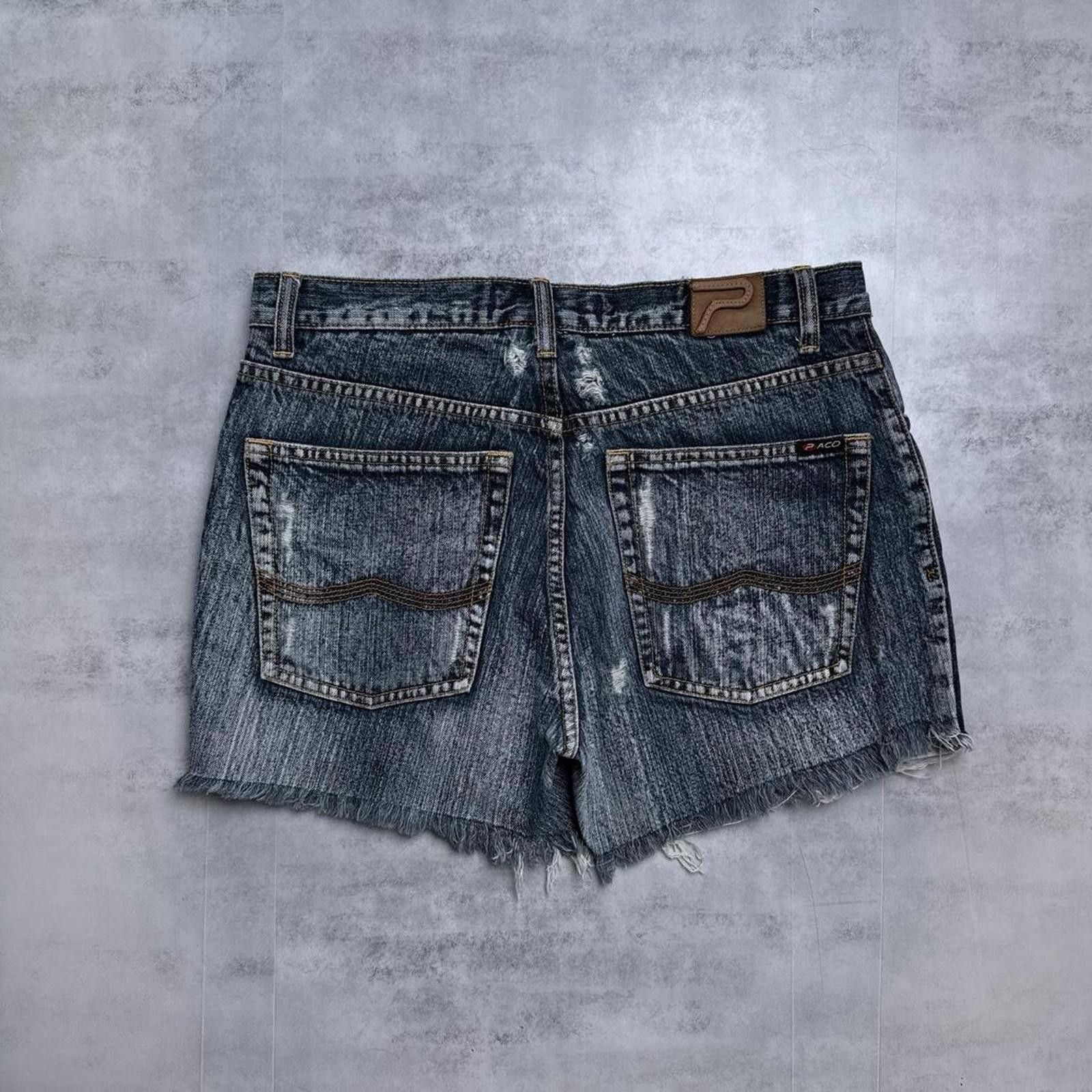 Pacsun Y2K Paco Jeans Engineer Fit 00s Denim navy shorts Size 24" / US 00 / IT 34 - 2 Thumbnail