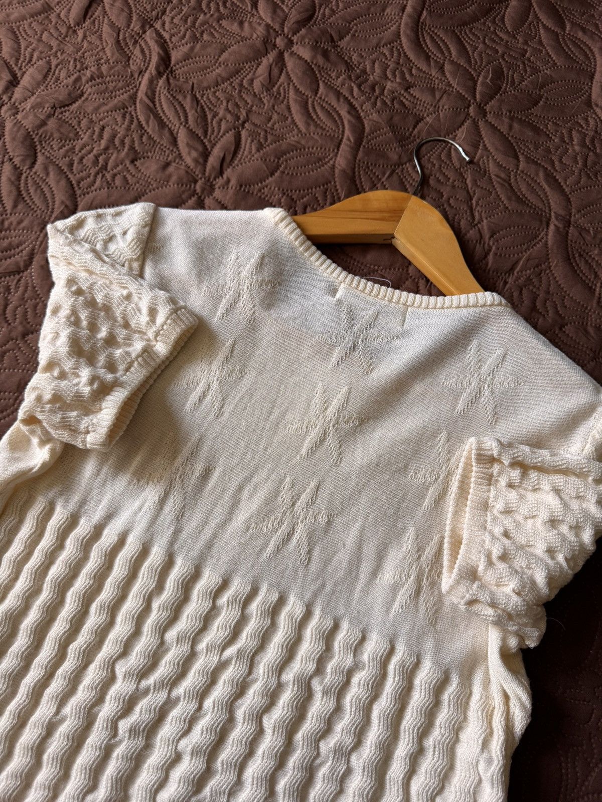 Yves Saint Laurent Vintage Yves Saint Laurent (YSL)short-sleeved knit top Size S / US 4 / IT 40 - 10 Thumbnail