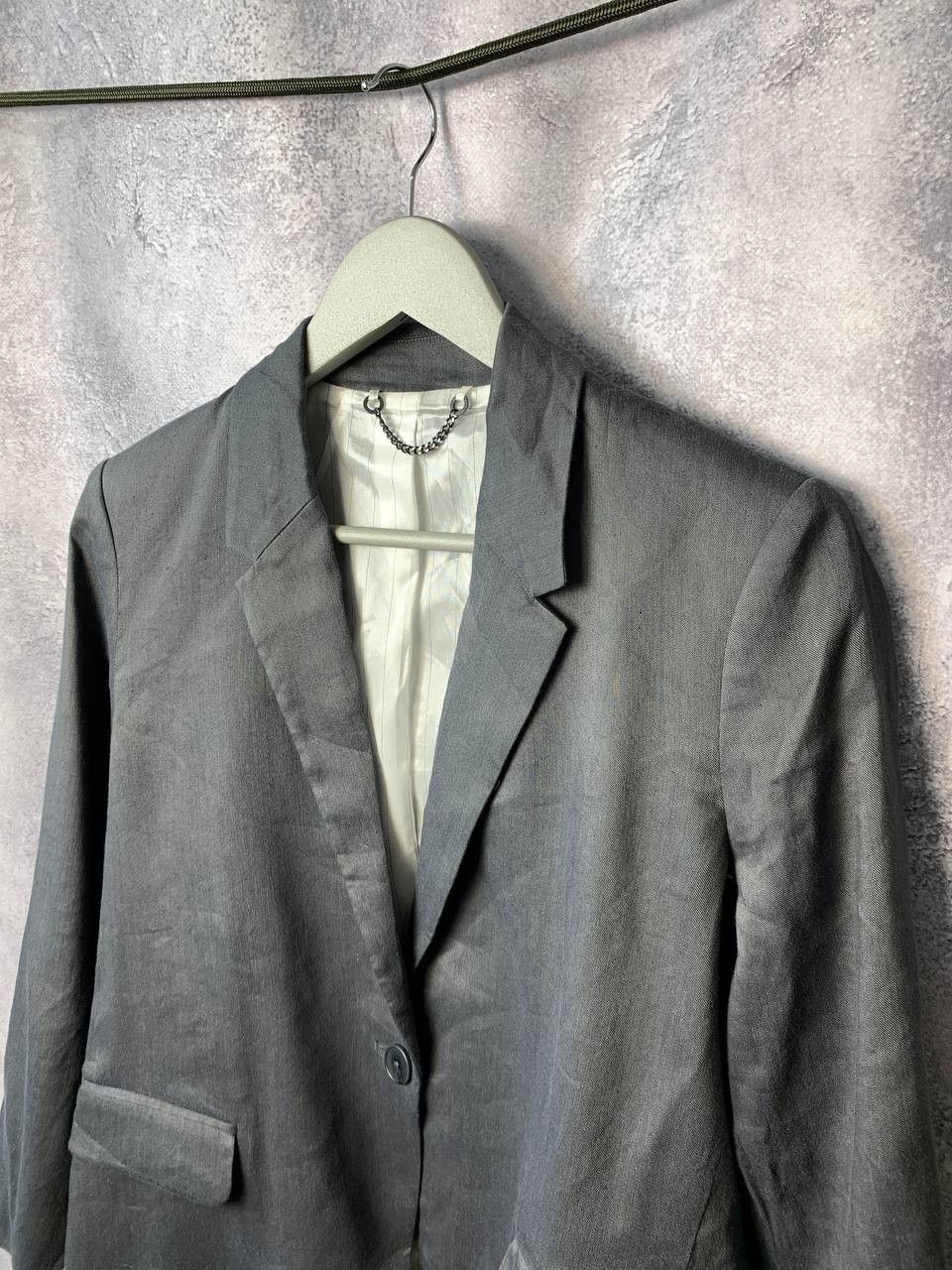 Jigsaw RRP £260 Jigsaw Grey Linen Viscose Elastane Blend Blazer Size M / US 6-8 / IT 42-44 - 5 Thumbnail