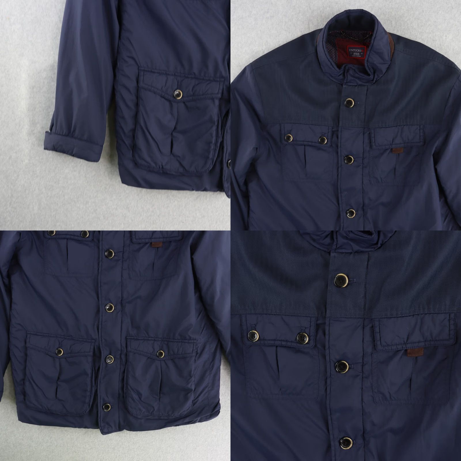 UNTUCKit UNTUCKit Adult Medium Lanson Blue FullZip Handsome Lightweight Utility Jacket Size US M / EU 48-50 / 2 - 8 Thumbnail