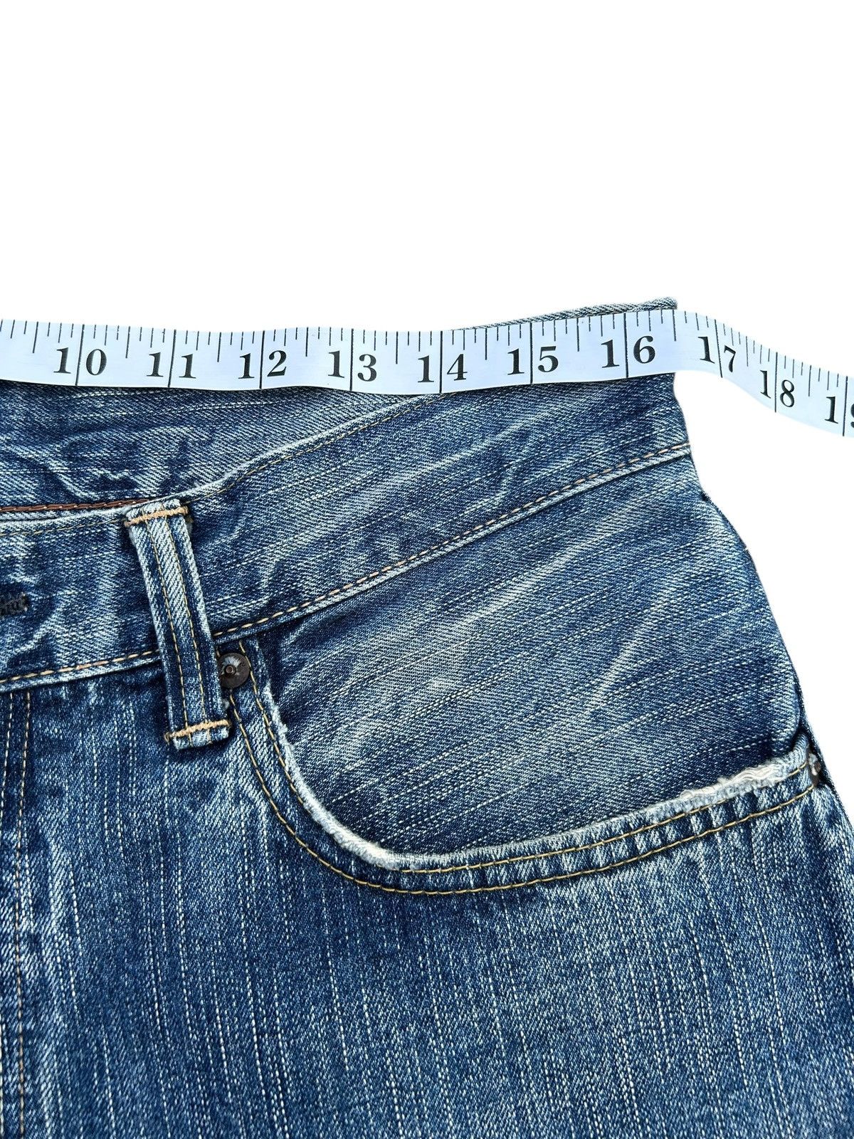 Kapital Vintage Edwin 505Z Selvedge Distressed Denim Jeans Size US 33 - 11 Thumbnail