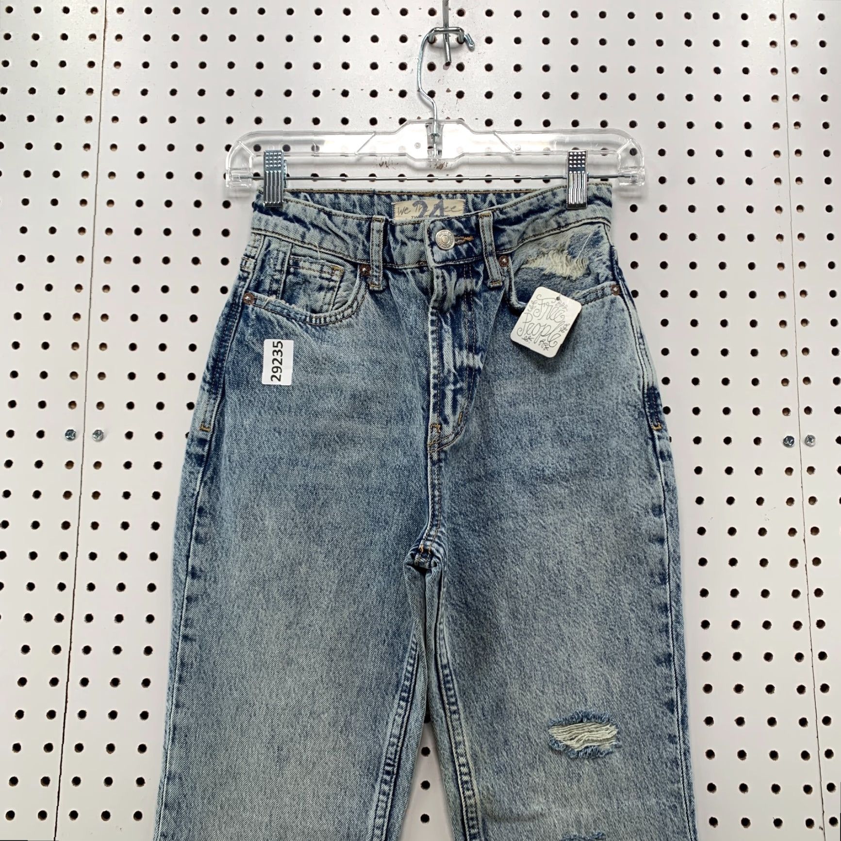 Free People FREE People High Rise Denim Jeans Womens Size 24x32 Distressed NWT 130 Denim Jeans Shop Now Size 42" / US 20 - 3 Thumbnail