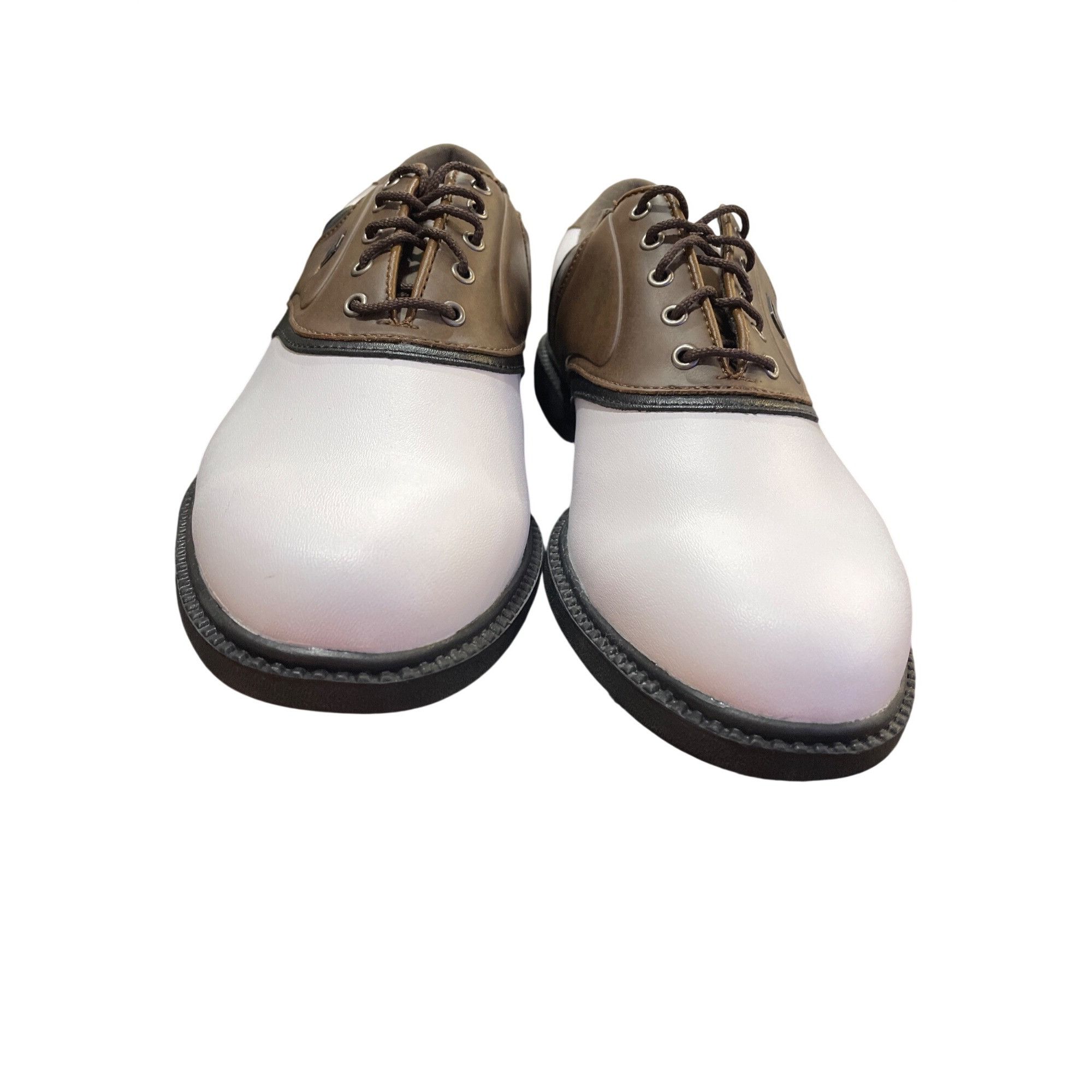 Footjoy Foot Joy mens white brown leather rubber golf shoes sneakers Size US 8.5 / EU 41-42 - 11 Thumbnail