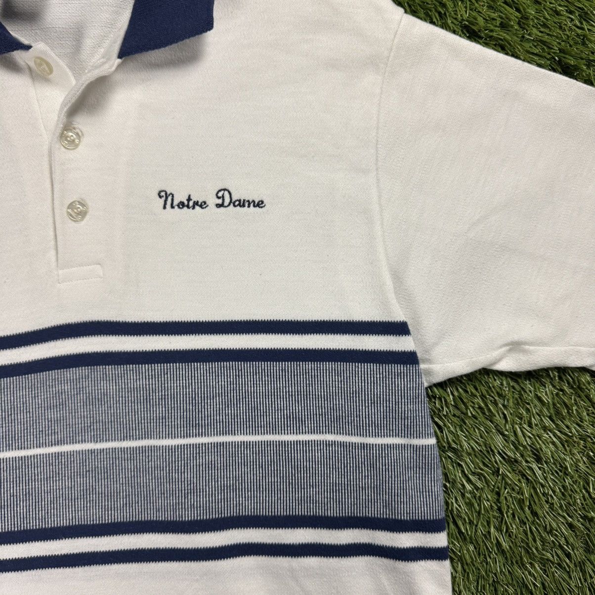 Champion Vintage 90s Champion Notre Dame Button Down Polo Shirt Size US L / EU 52-54 / 3 - 3 Thumbnail