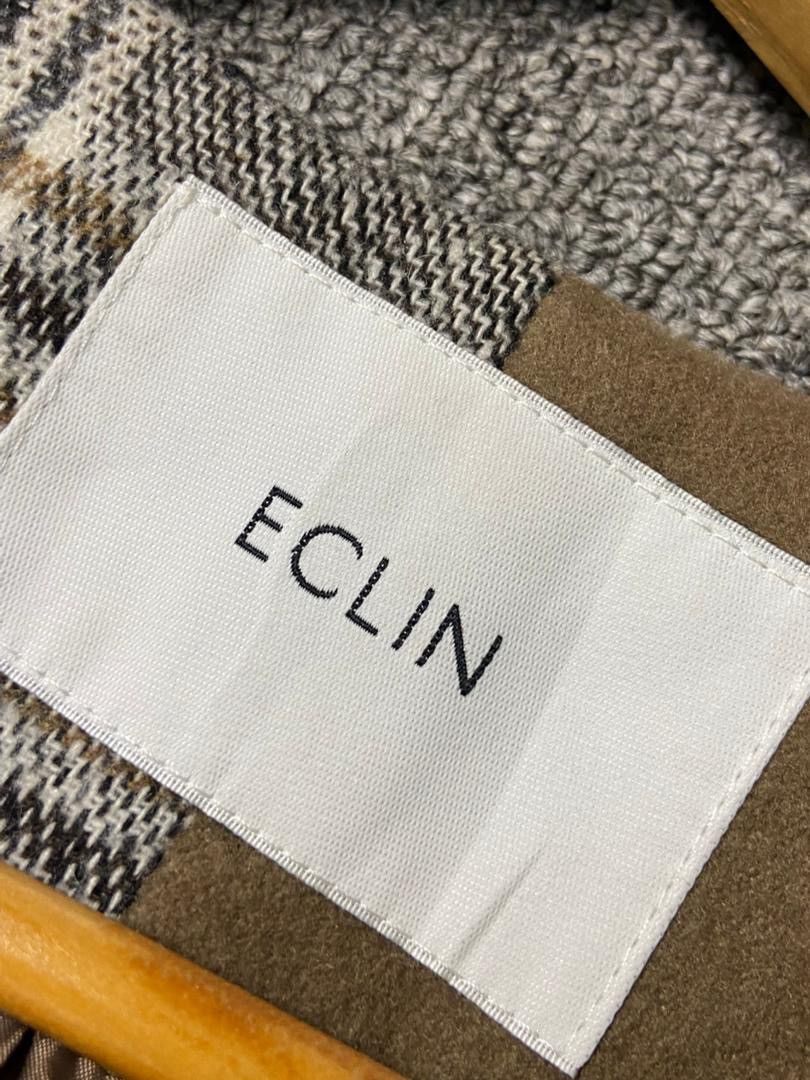Japanese Brand ECLIN Brand Split Design Double Breasted Coat (183) Size ONE SIZE - 5 Thumbnail