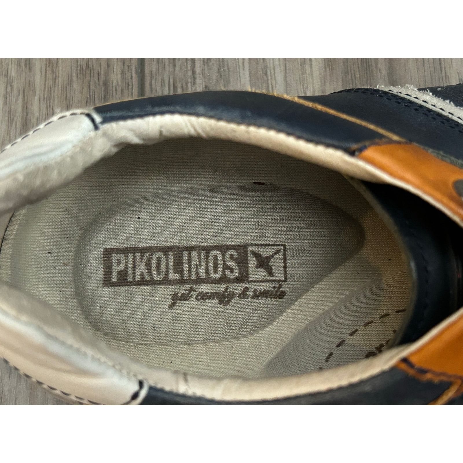 Other Pikolinos Navy Tan Leather Comfort Sneakers Men’s 9 Size US 9 / EU 42 - 6 Thumbnail