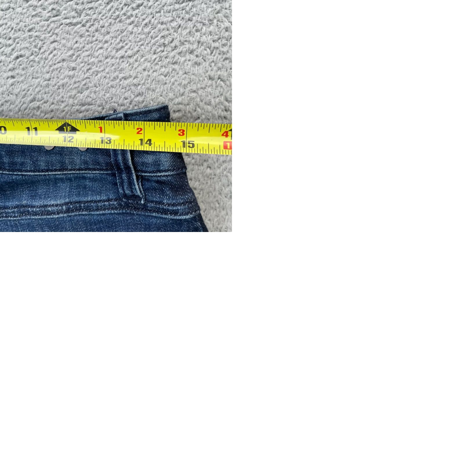 Vintage Cabi Jeans Womens 6 Blue High Rise Straight Leg Striped Denim Cotton Stretch Size 30" / US 8 / IT 44 - 9 Thumbnail