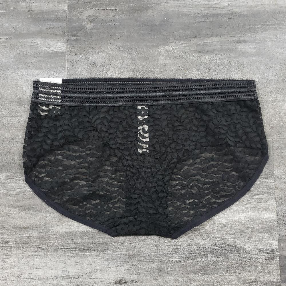 Designer Black Laced Hipster Gilligan & O'Malley Panty Size ONE SIZE - 2 Thumbnail
