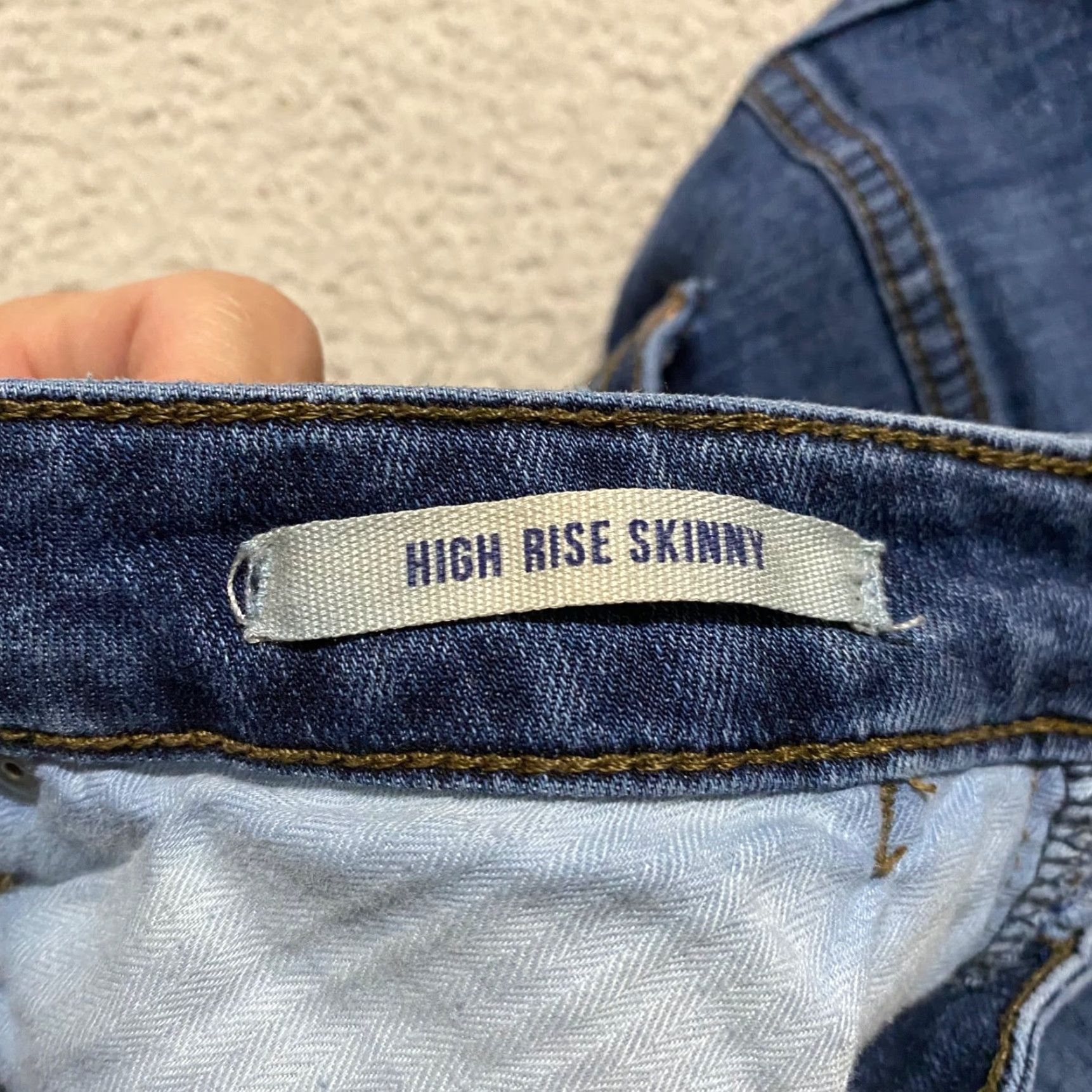 Wrangler VINTAGE Wrangler Retro Womens Jeans Blue Denim Medium Wash High Rise Skinny 32x31 Regular 5-Pocket Denim Cotton Spandex Wrangler Retro Size 24" / US 00 / IT 34 - 4 Thumbnail