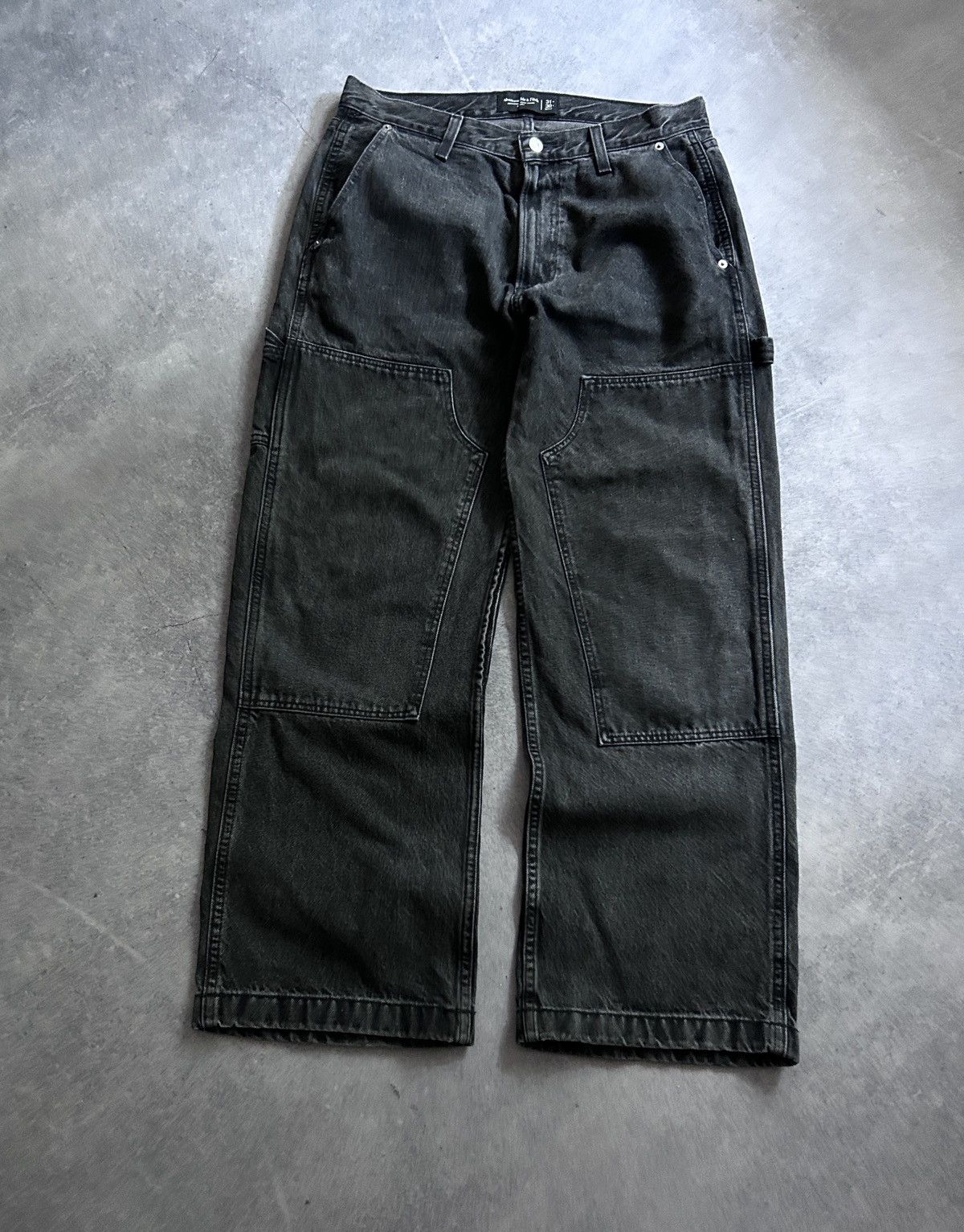 Abercrombie & Fitch Abercrombie & Fitch carpenter cargo washed jeans mens Size US 31 - 1 Thumbnail