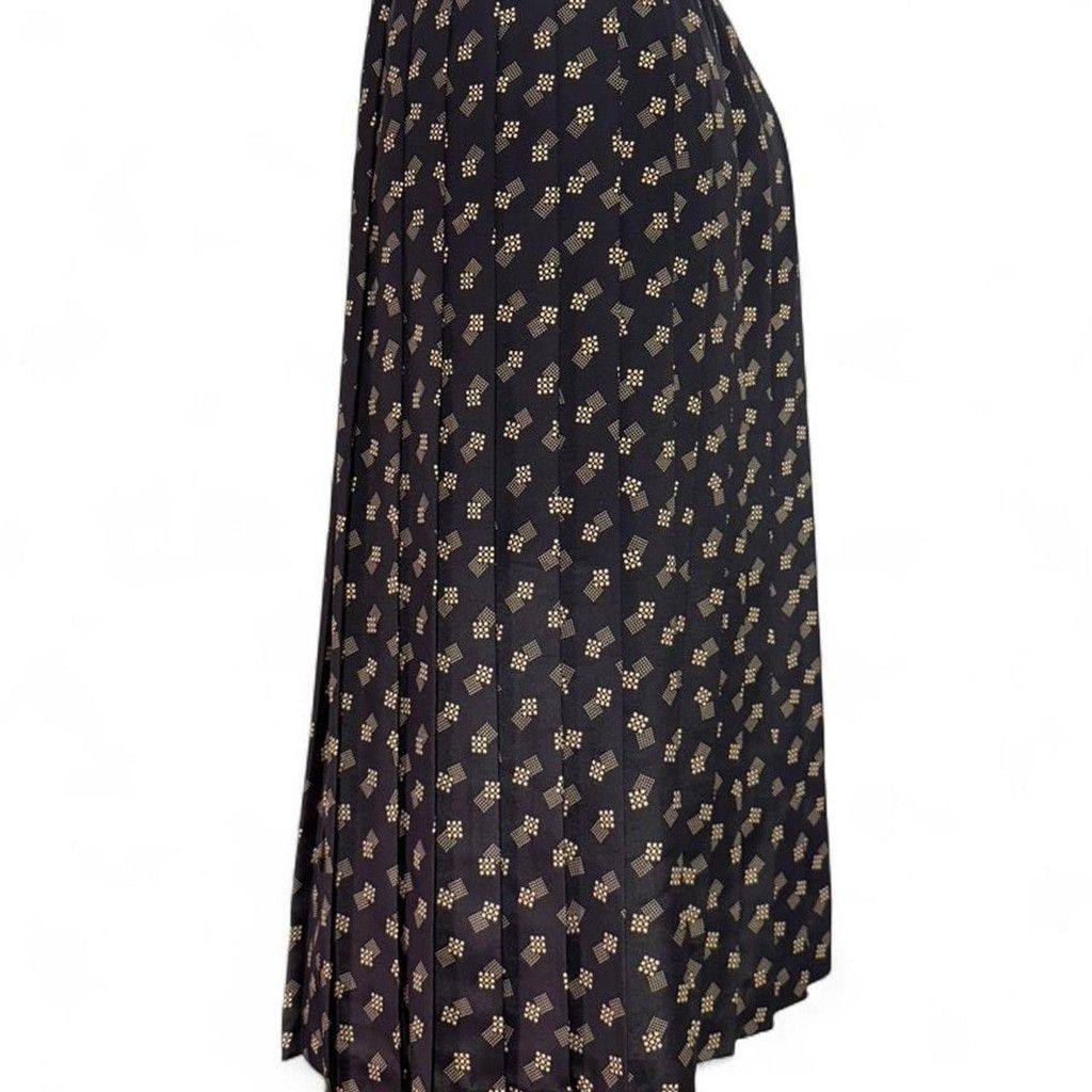 Other Vintage Leslie Fay black and gold midi skirt Size 30" / US 8 / IT 44 - 1 Thumbnail