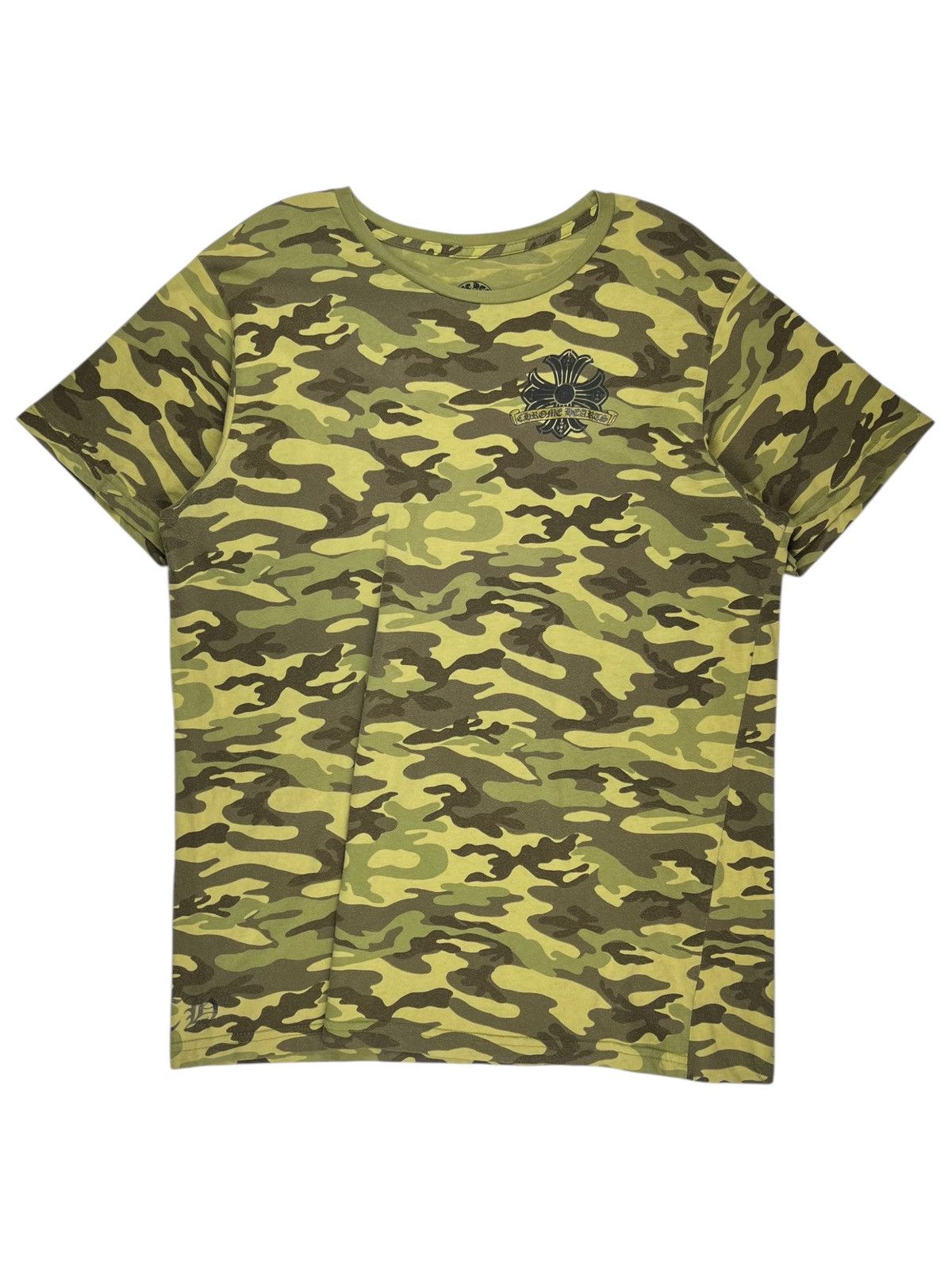 Chrome Hearts Chrome Hearts Vintage Gold Horseshoe Logo Camo Tshirt Size US XXL / EU 58 / 5 - 2 Thumbnail
