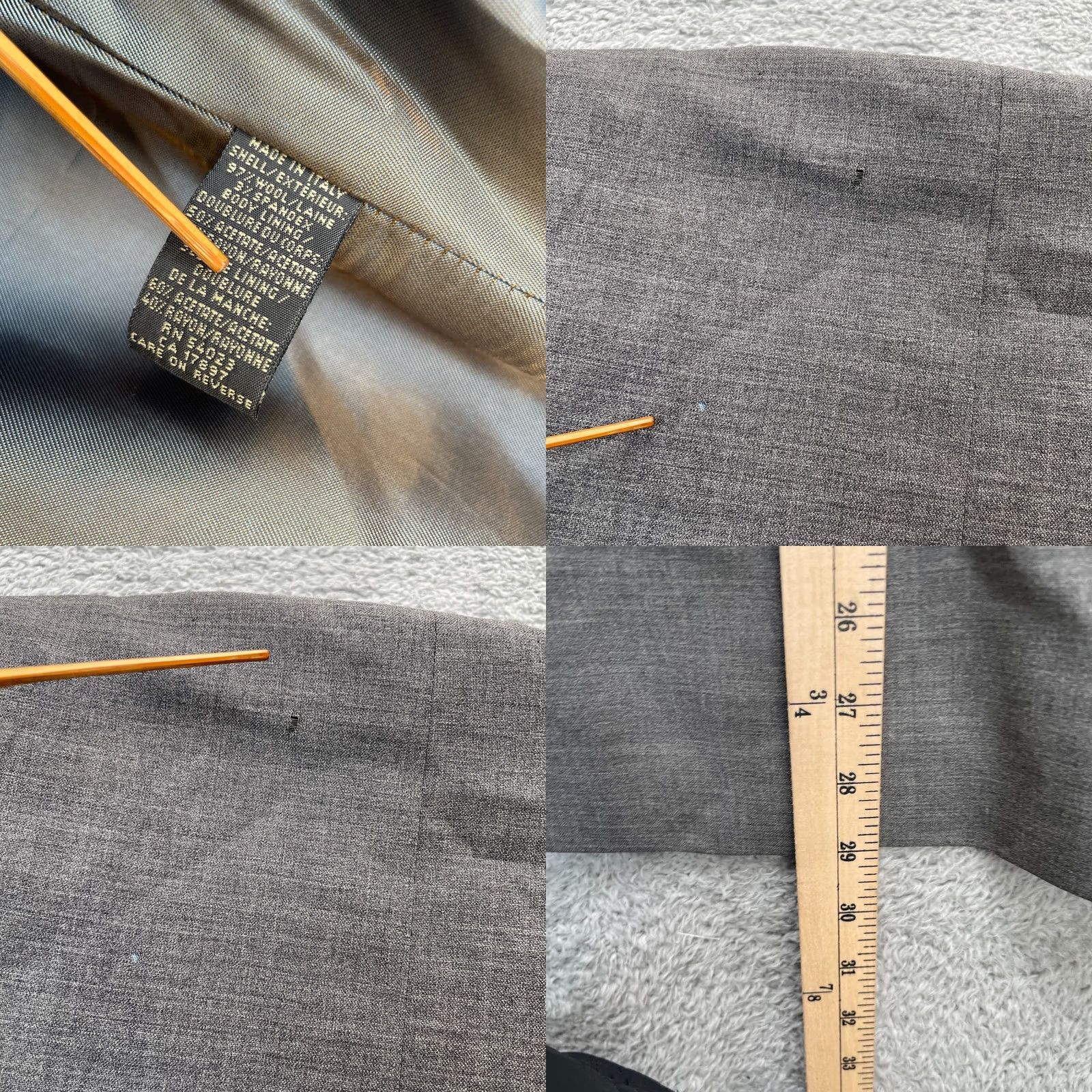 Banana Republic Banana Republic Jacket Men Gray Casual Business Blazer Formal Coat Wool Blend Size 40R - 9 Thumbnail