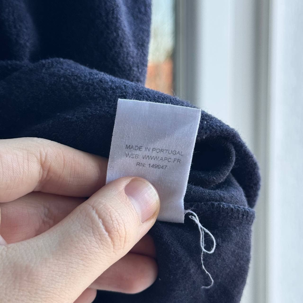 A.P.C. A.P.C Dark Navy Shadow Stripe Wool Knit Japanese Crewneck Size US M / EU 48-50 / 2 - 5 Thumbnail
