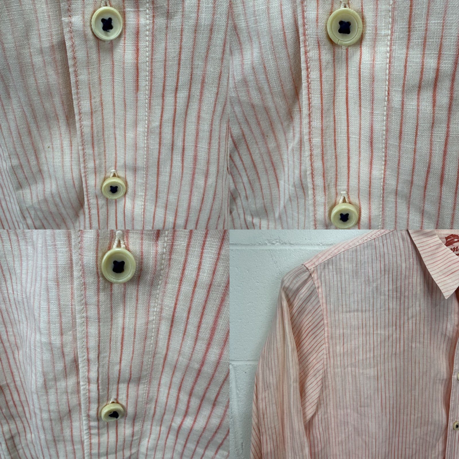 Tommy Bahama VINTAGE Tommy Bahama Men’s Linen Shirt Large Pink Striped Button-Up Casual Beach Resort Size US L / EU 52-54 / 3 - 8 Thumbnail