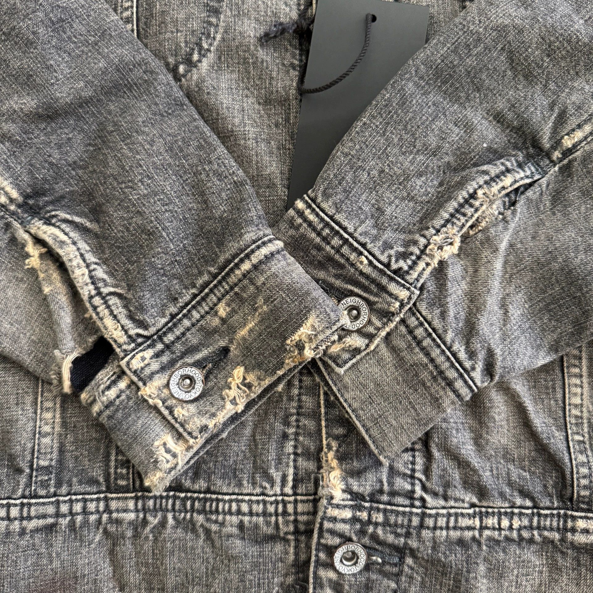 Neighborhood NBHD 23AW Savage Distressed Denim Jacket Black M Size US M / EU 48-50 / 2 - 7 Thumbnail