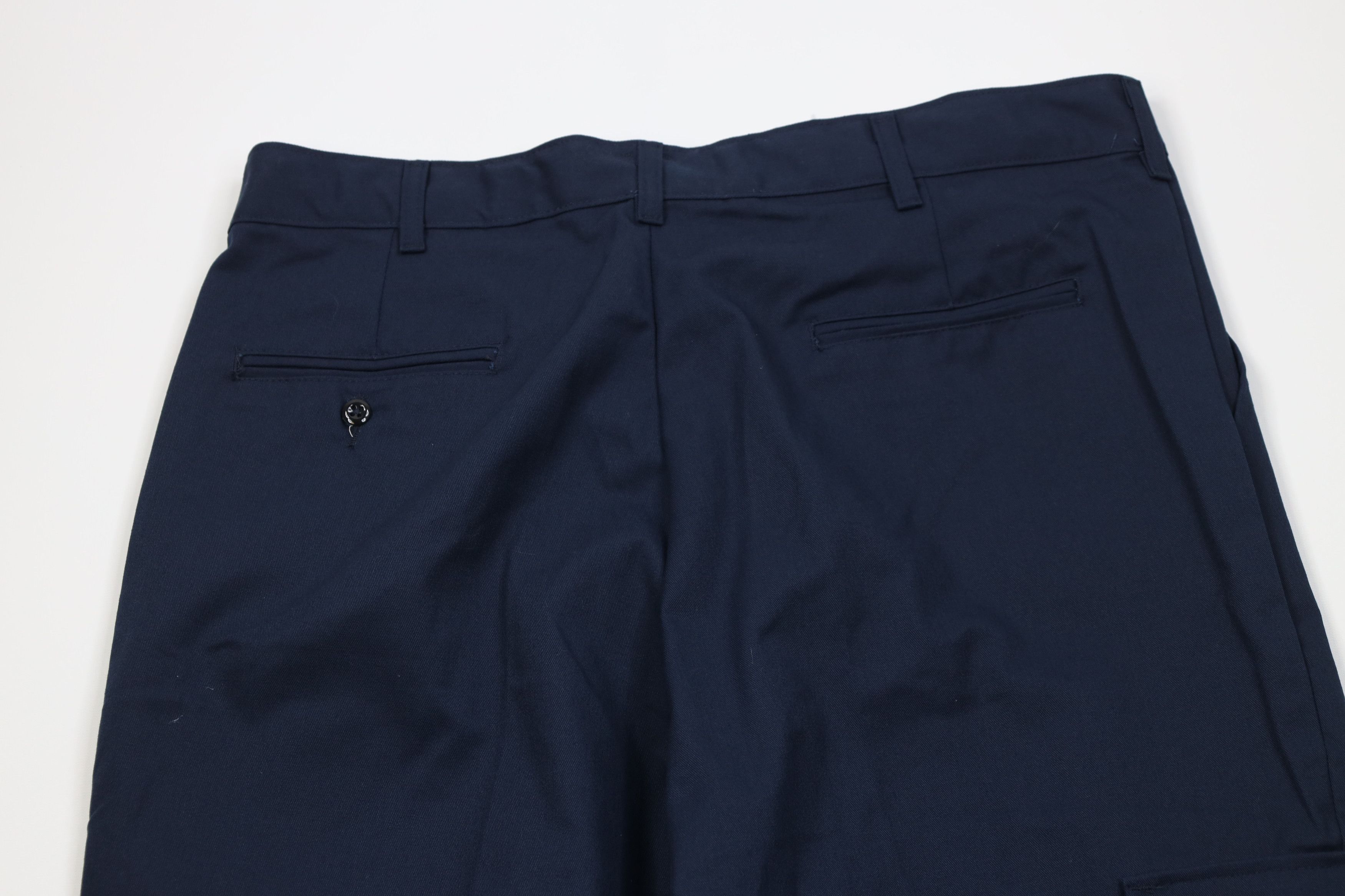 Vintage Vinage 90s Y2K Streetwear Wide Leg Cargo Pants Navy Blue Size US 38 / EU 54 - 9 Thumbnail