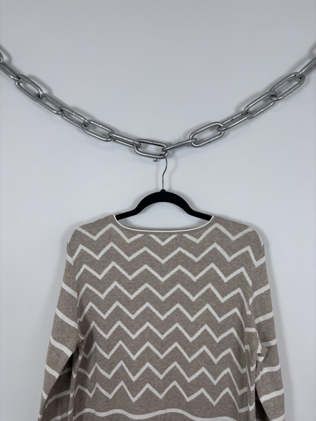 Gudrun Sjoden Gudrun Sjoden Women’s Beige Geometric Knit Cardigan Sweater Size L / US 10 / IT 46 - 15 Thumbnail