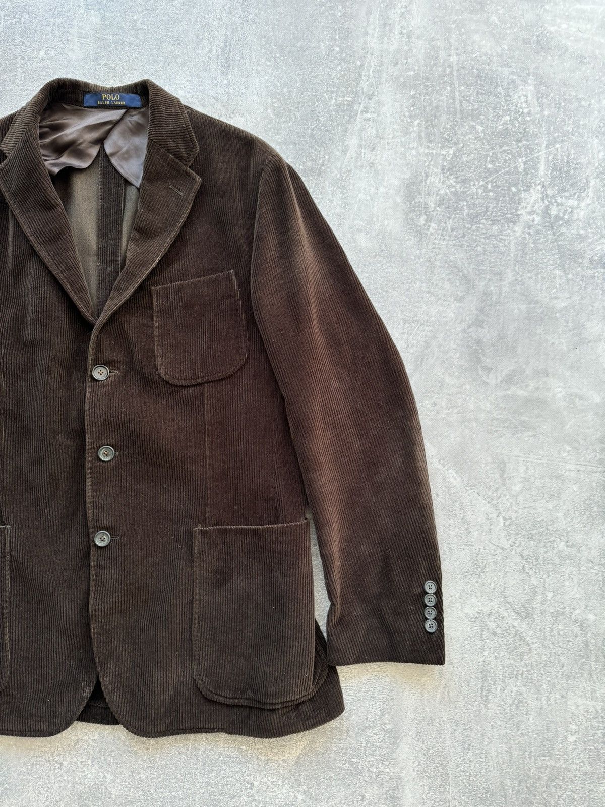 Polo Ralph Lauren Vintage Polo Ralph Lauren Velvet Brown Blazer Suit Jacket Size 42R - 2 Thumbnail
