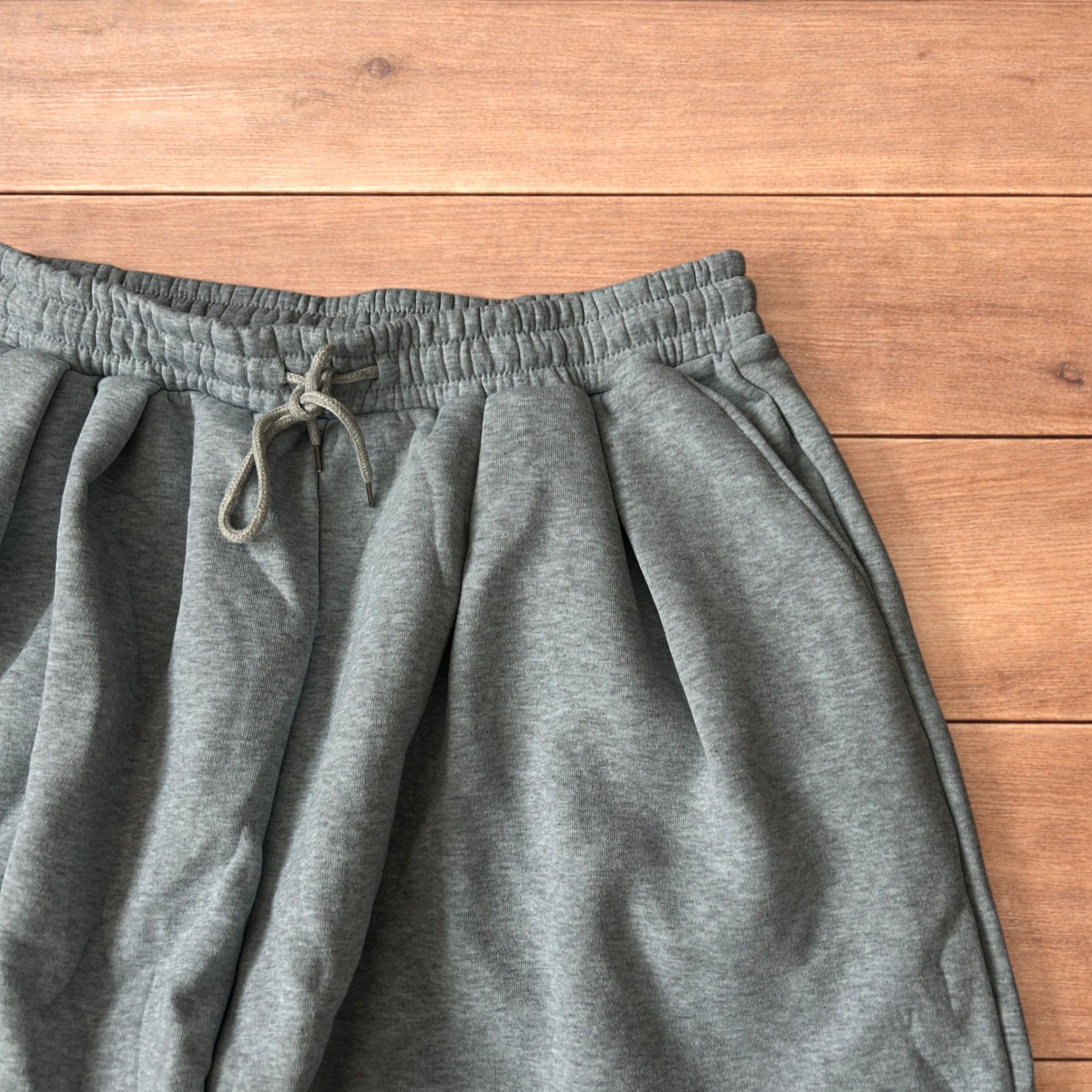Japanese Brand Super baggy wide leg Japanese joggers in marl grey. Size US 34 / EU 50 - 3 Thumbnail